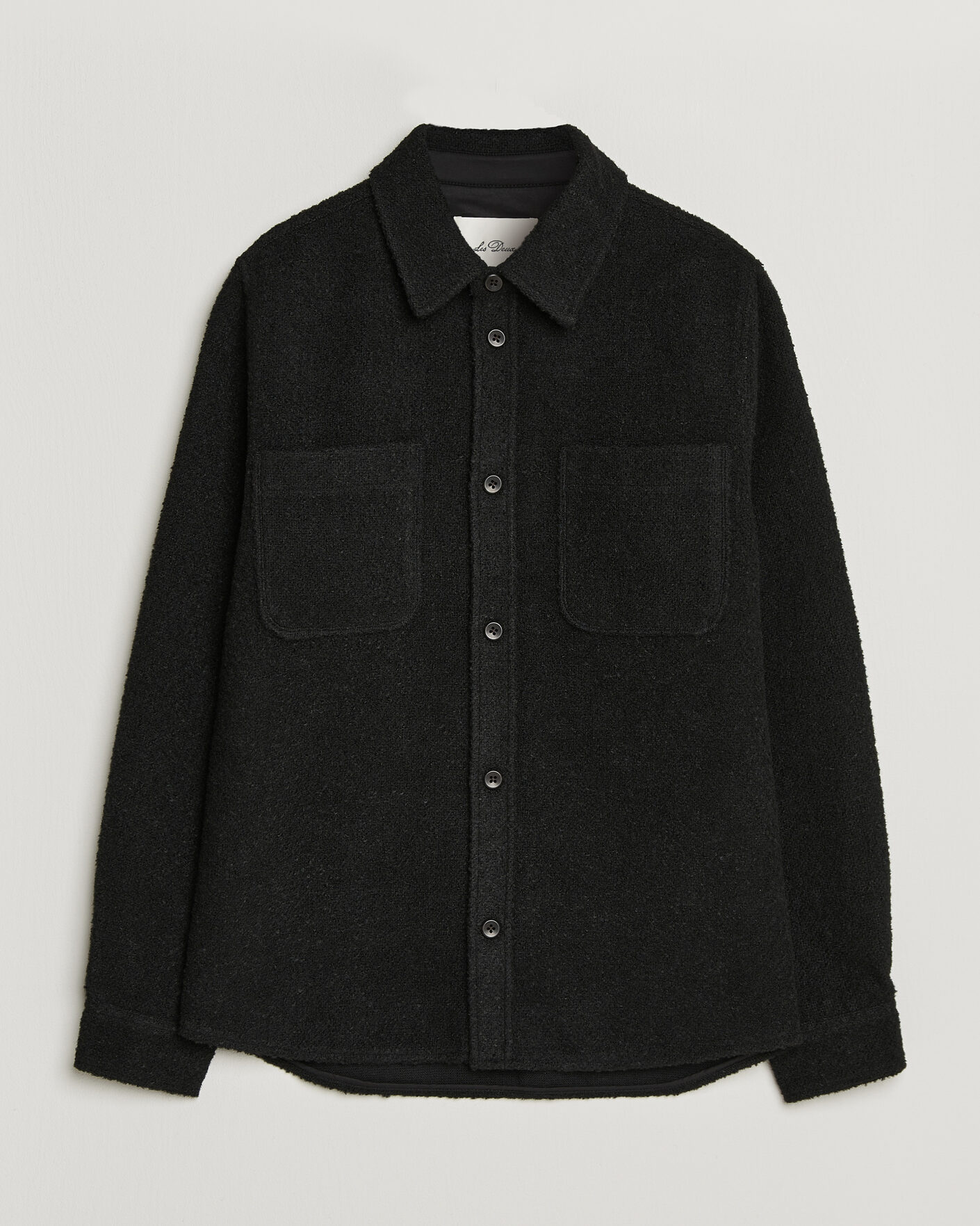 Homme | Chemises | LES DEUX | Boucle Overshirt Black