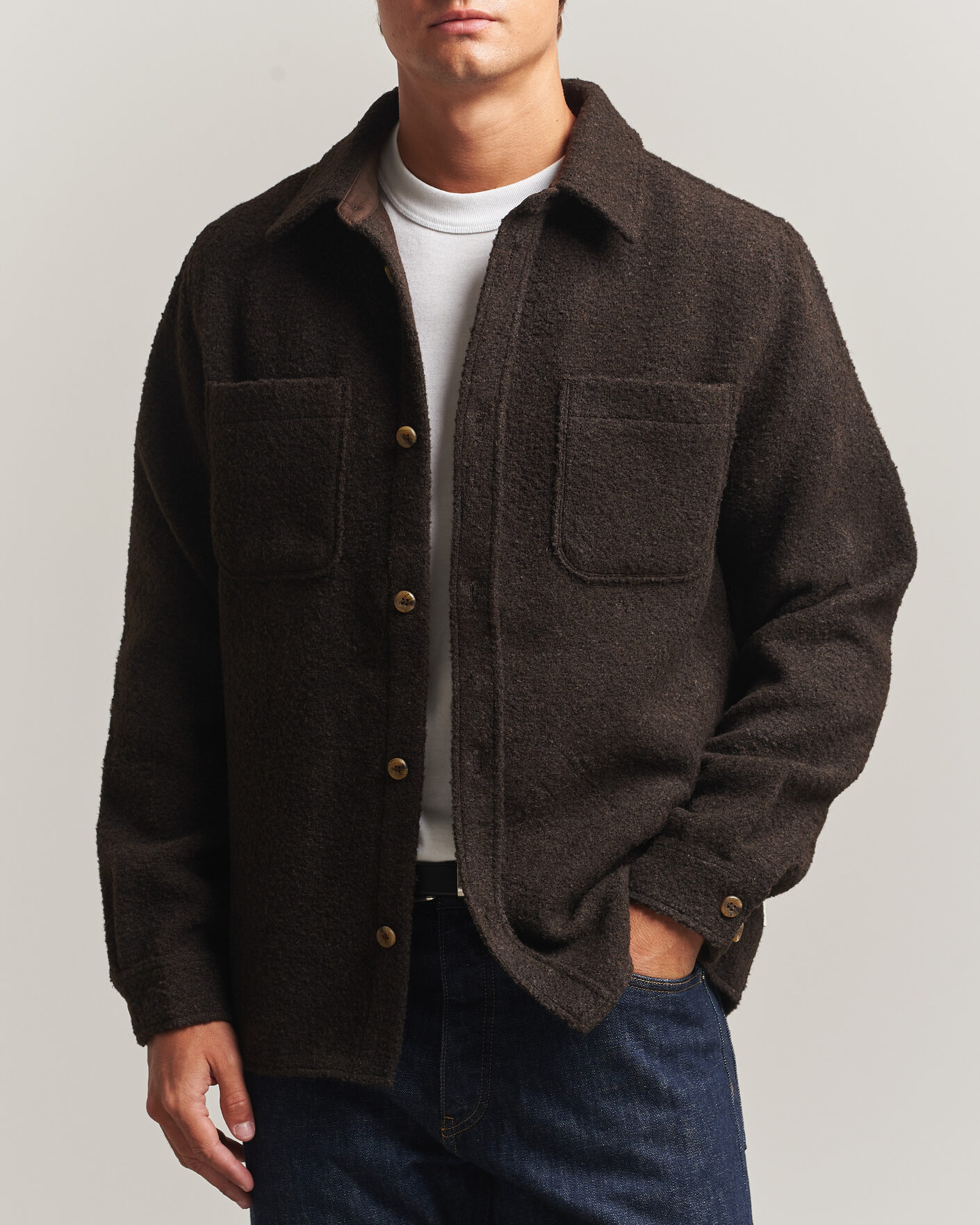 Homme | Chemises | LES DEUX | Boucle Overshirt Delicioso