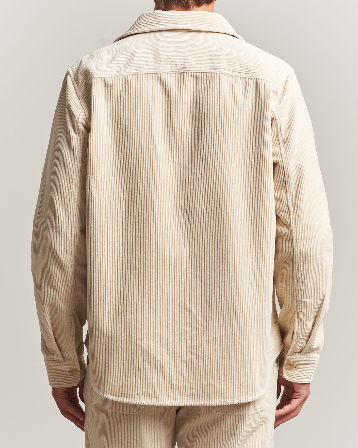 Homme | Chemises | LES DEUX | Corduroy Overshirt Ivory
