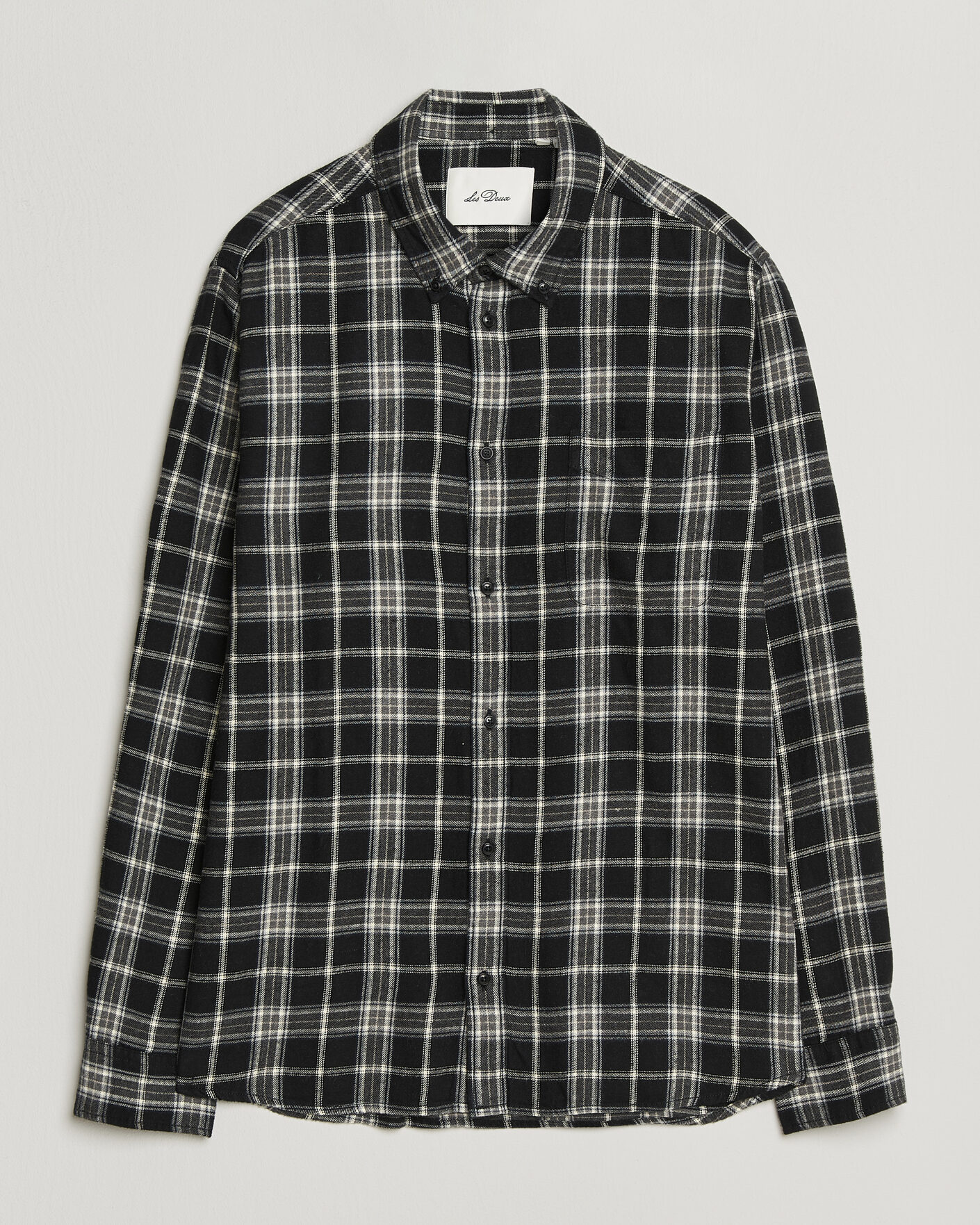 Homme | Chemises | LES DEUX | Vintage Check Shirt Black