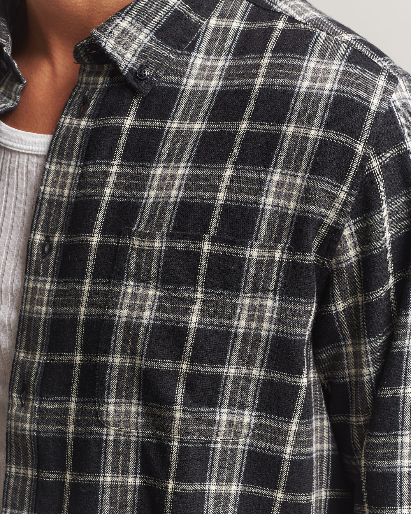 Homme | Chemises | LES DEUX | Vintage Check Shirt Black