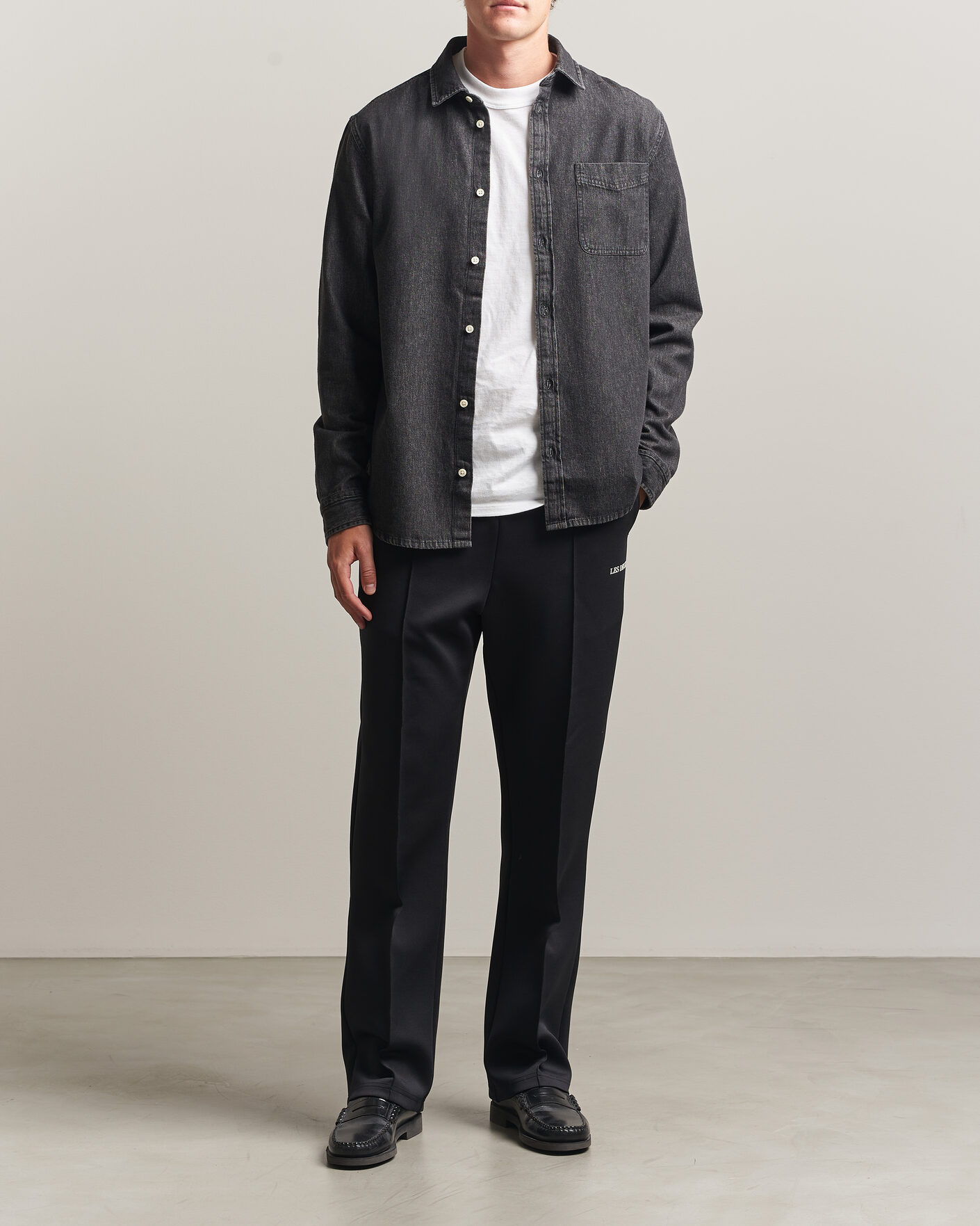 Homme | Chemises | LES DEUX | Denim Shirt Black Wash