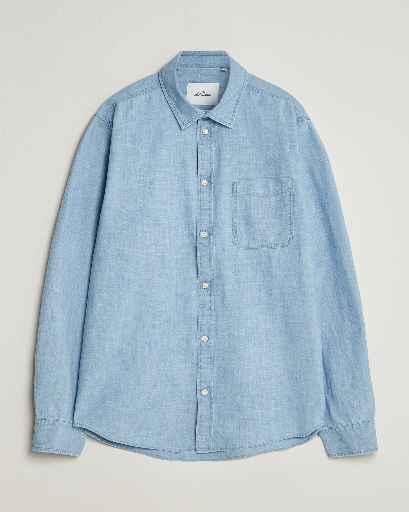 Homme | Chemises | LES DEUX | Chambray Shirt Light Blue Wash
