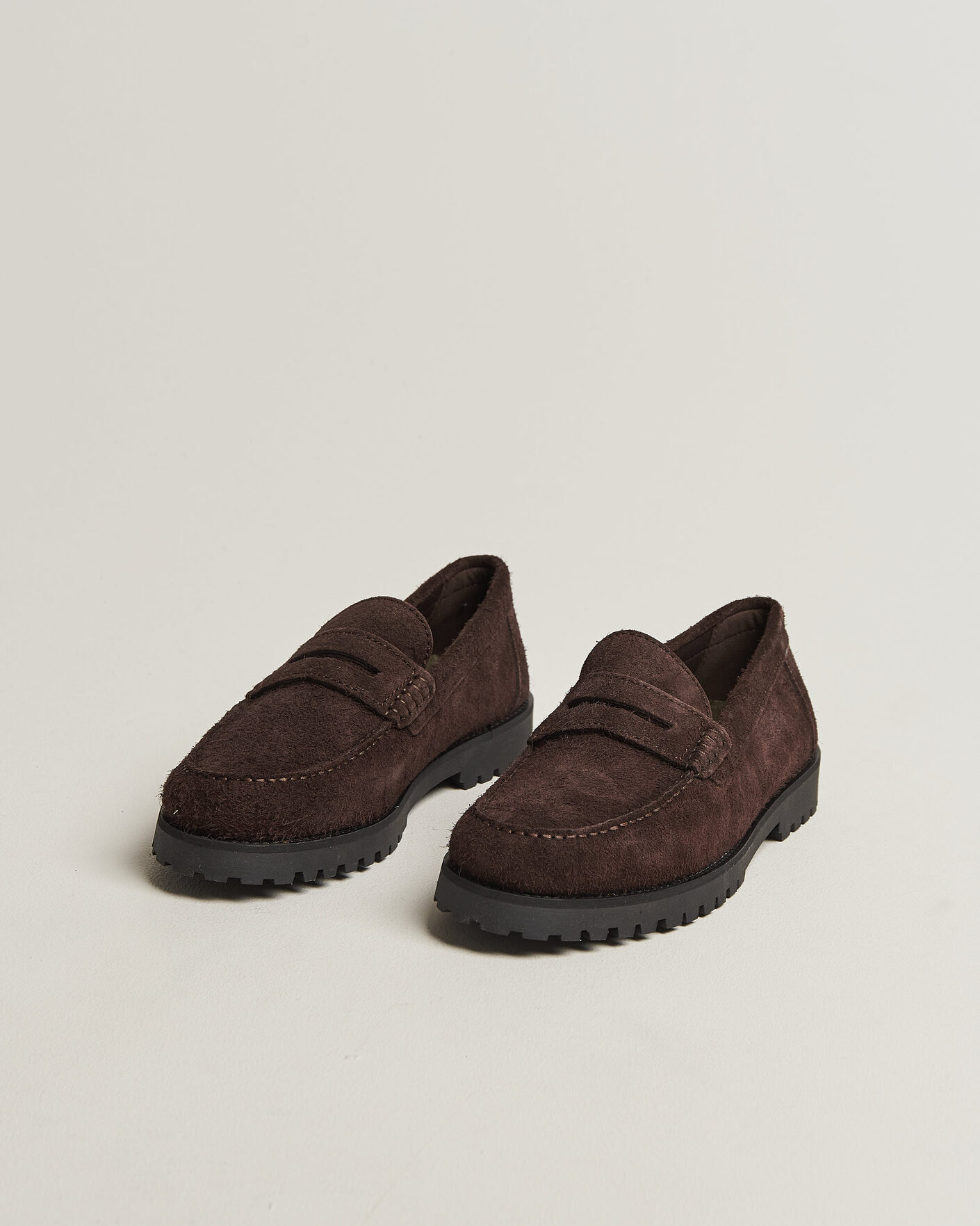 Homme | Loafers | LES DEUX | Hairy Suede Loafer Molé Brown