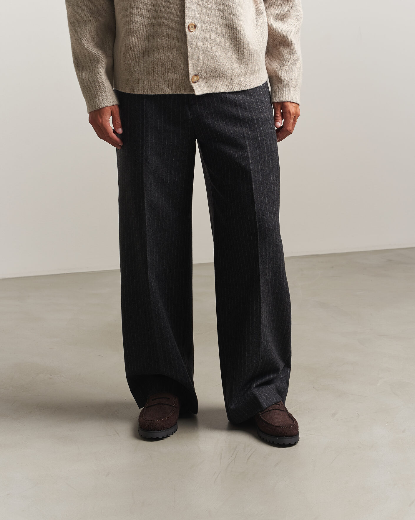 Homme | Loafers | LES DEUX | Hairy Suede Loafer Molé Brown