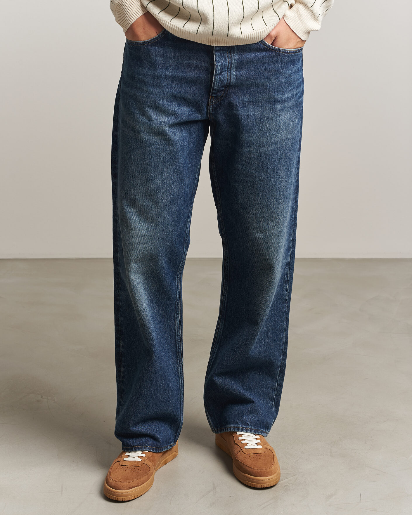 Homme | Baskets | LES DEUX | Suede Sneaker Bone Brown