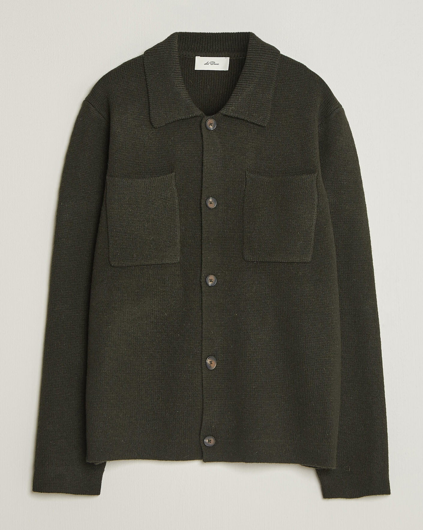 Homme | Pulls Et Tricots | LES DEUX | Milano Knit Overshirt Rosin Green