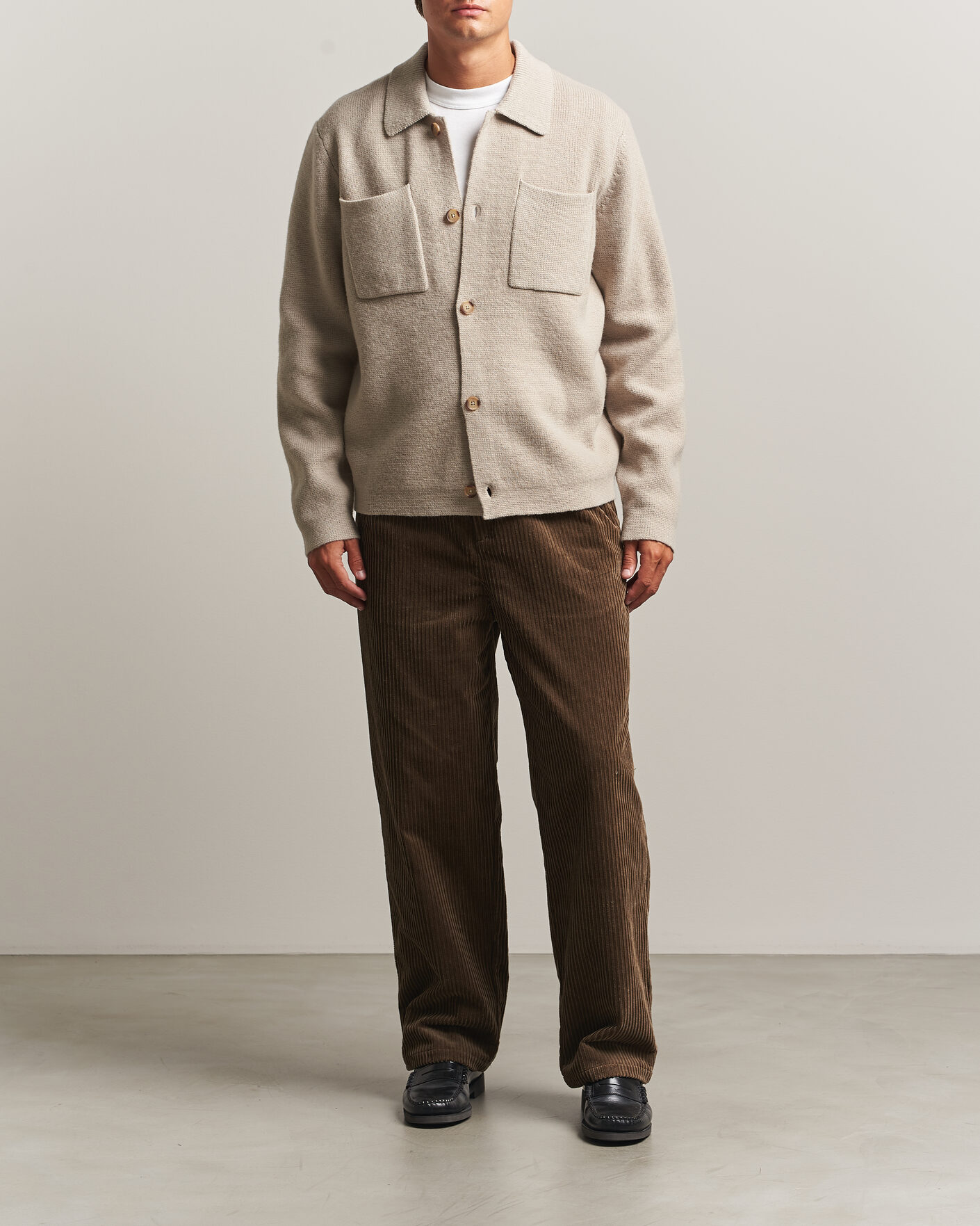 Homme | Pulls Et Tricots | LES DEUX | Milano Knit Overshirt Light Sand