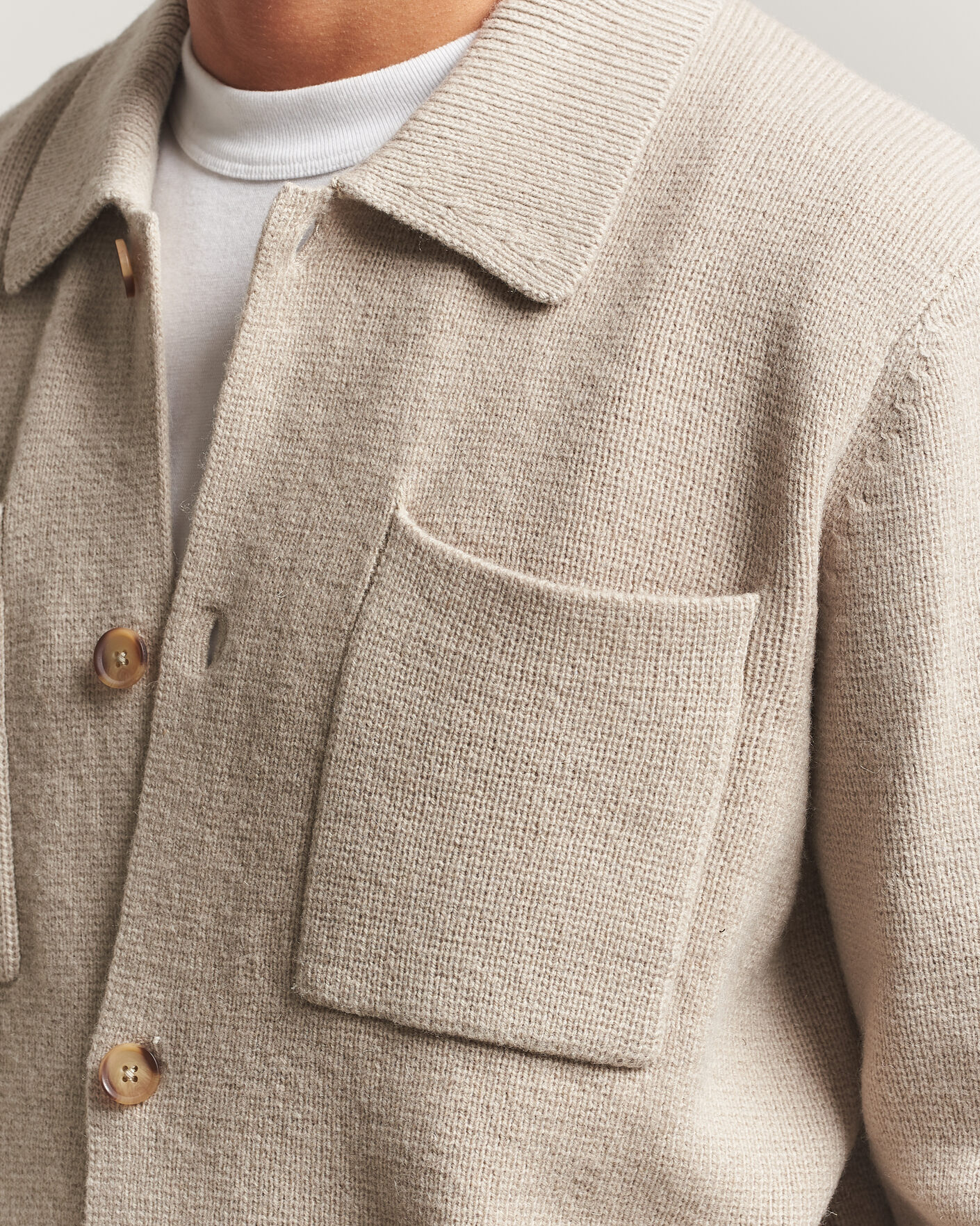 Homme | Pulls Et Tricots | LES DEUX | Milano Knit Overshirt Light Sand