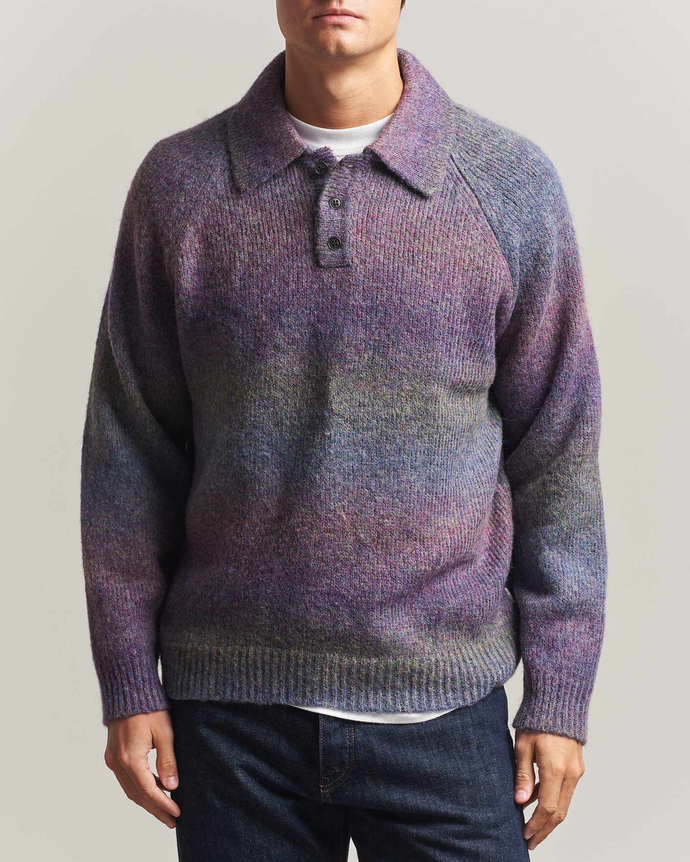 Homme | Pulls Et Tricots | LES DEUX | Gradient Knitted Polo Spiced Plum