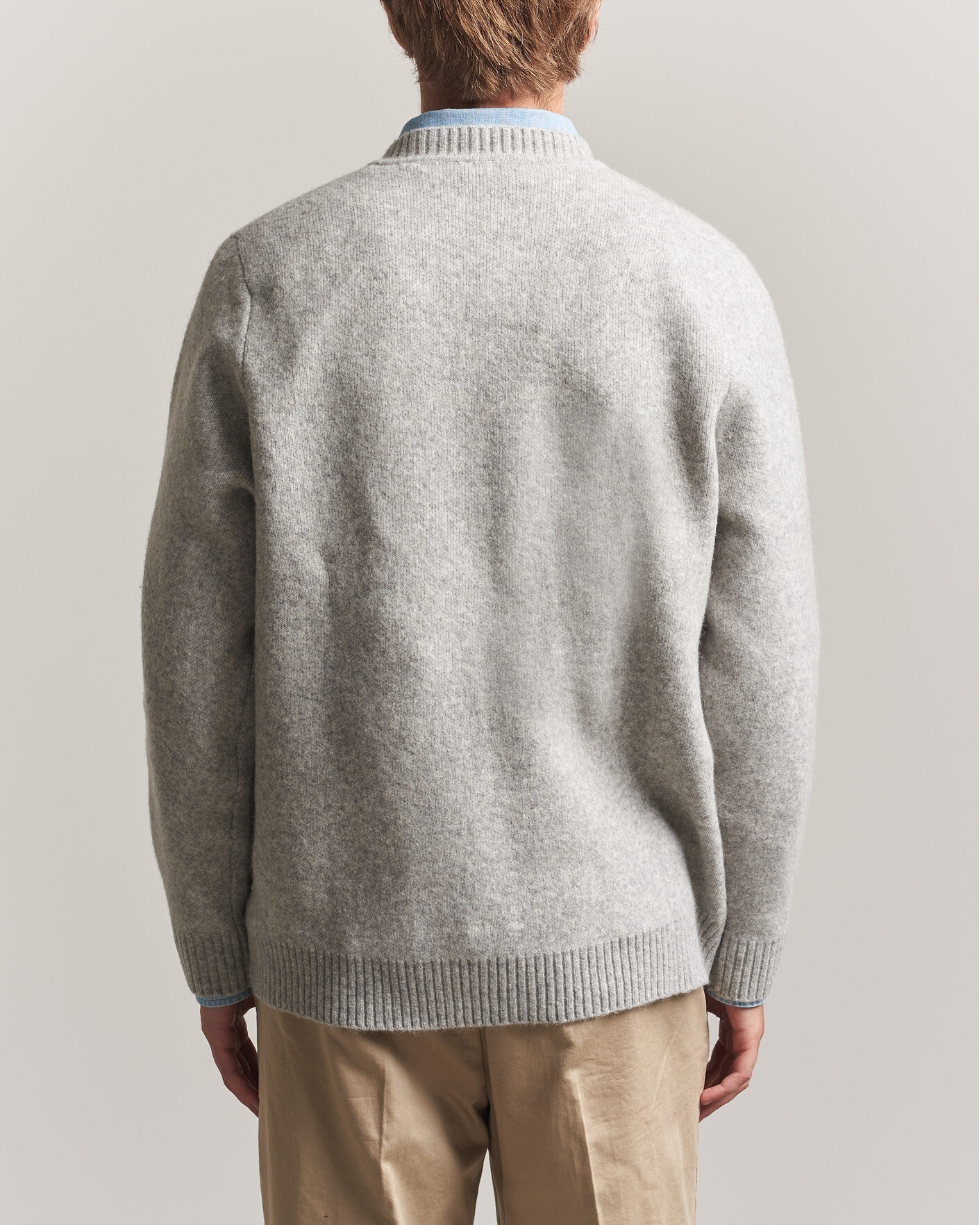 Homme | Pulls Et Tricots | LES DEUX | Melange V-Neck Knit Grey Melange