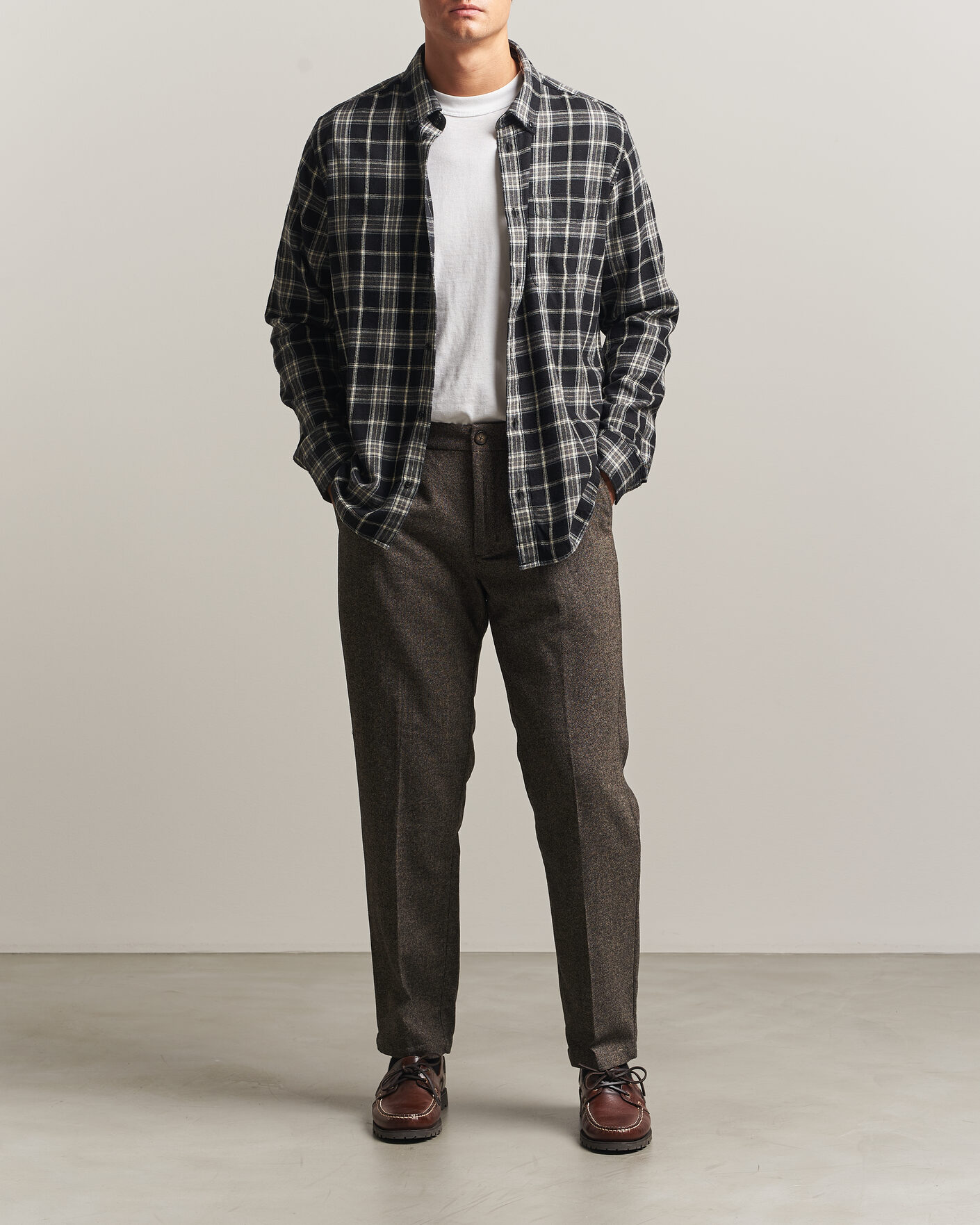 Homme | Pantalons | LES DEUX | Wool Melange Reg Suit Pants Caribou