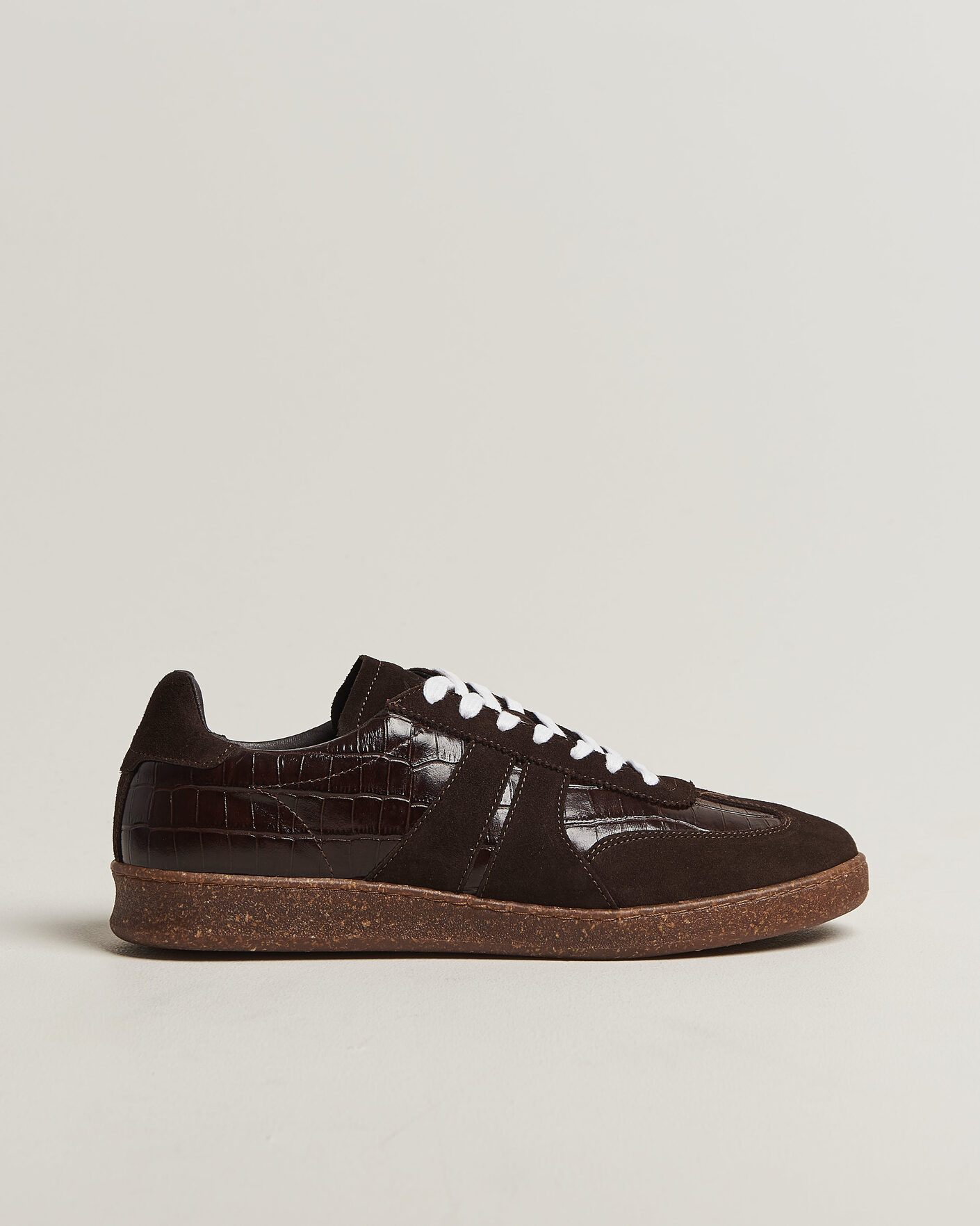 Homme | Baskets | LES DEUX | Croco Sneaker Molé Brown