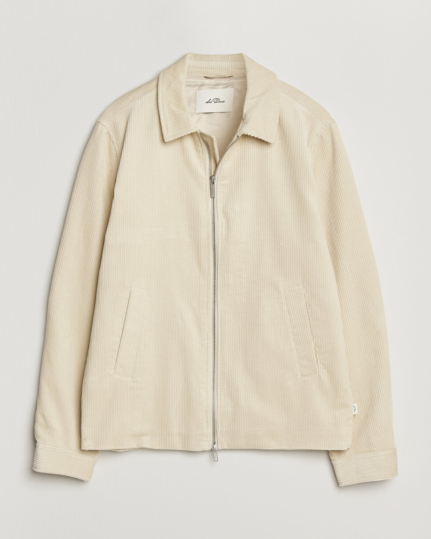 Homme | Manteaux Et Vestes | LES DEUX | Corduroy Zipper Coach Jacket Ivory