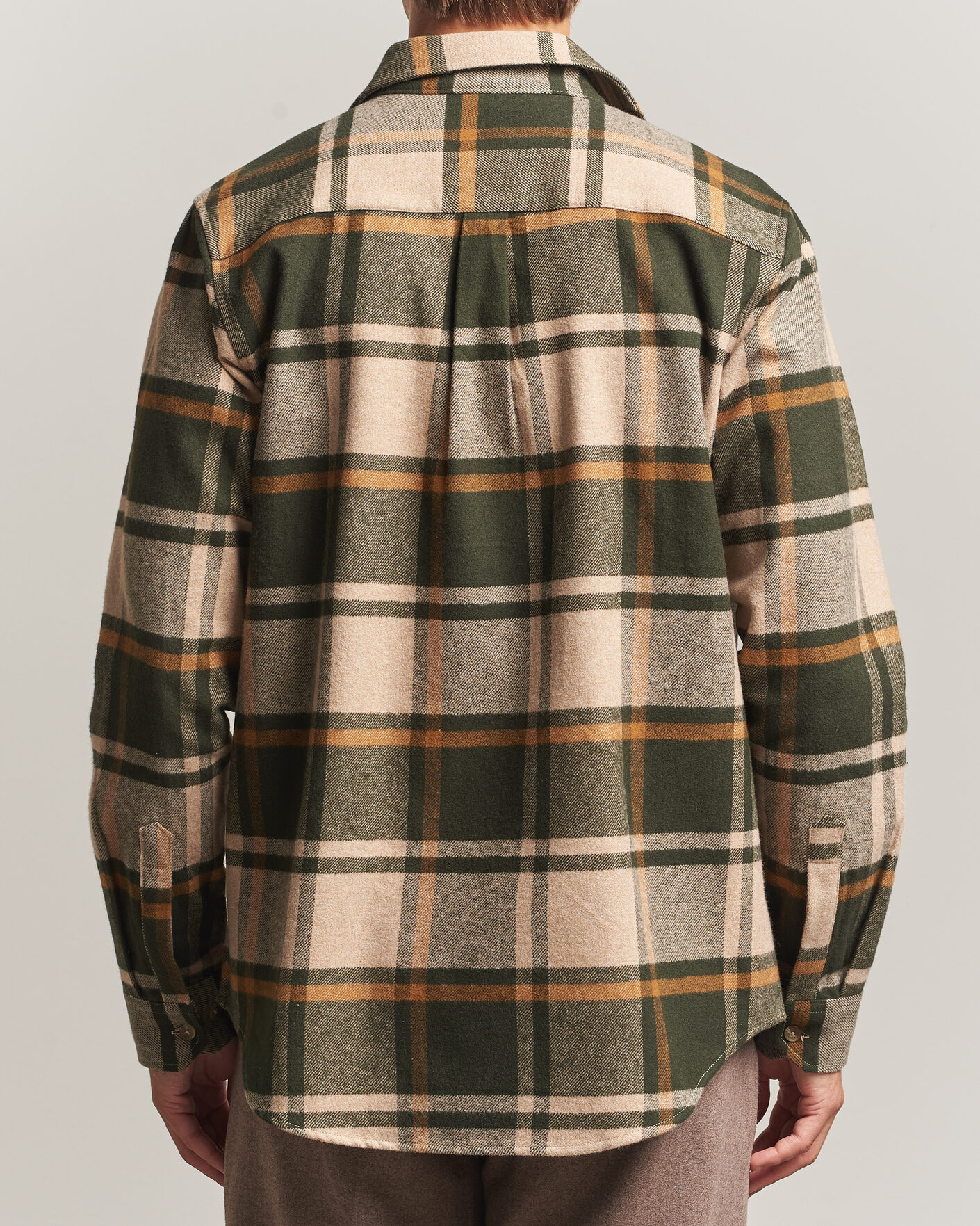 Homme | Chemises | LES DEUX | Check Flannel Shirt Rosin Green
