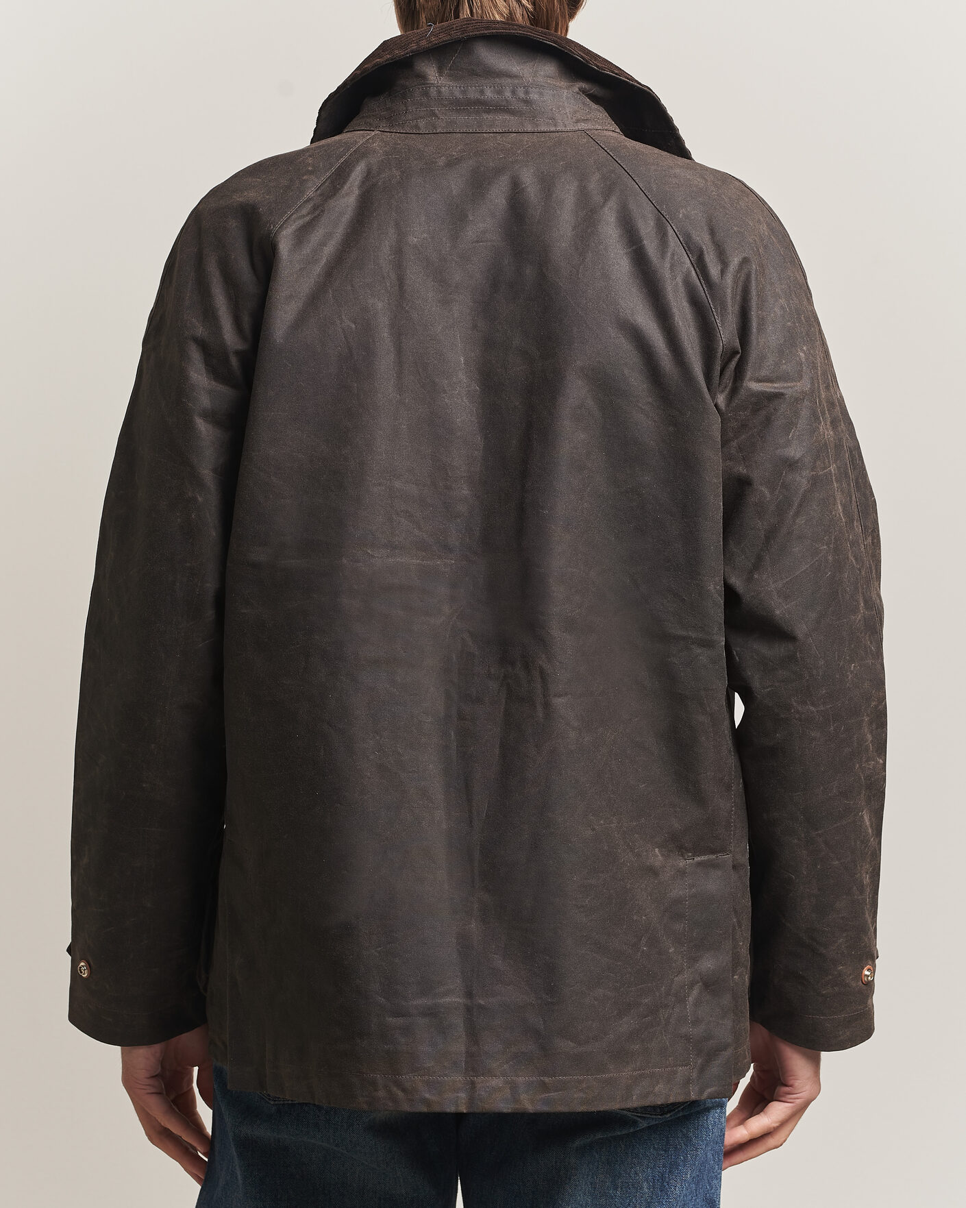 Homme | Manteaux Et Vestes | Manifattura Ceccarelli | Rain Caban Wax Cloth Chocolate