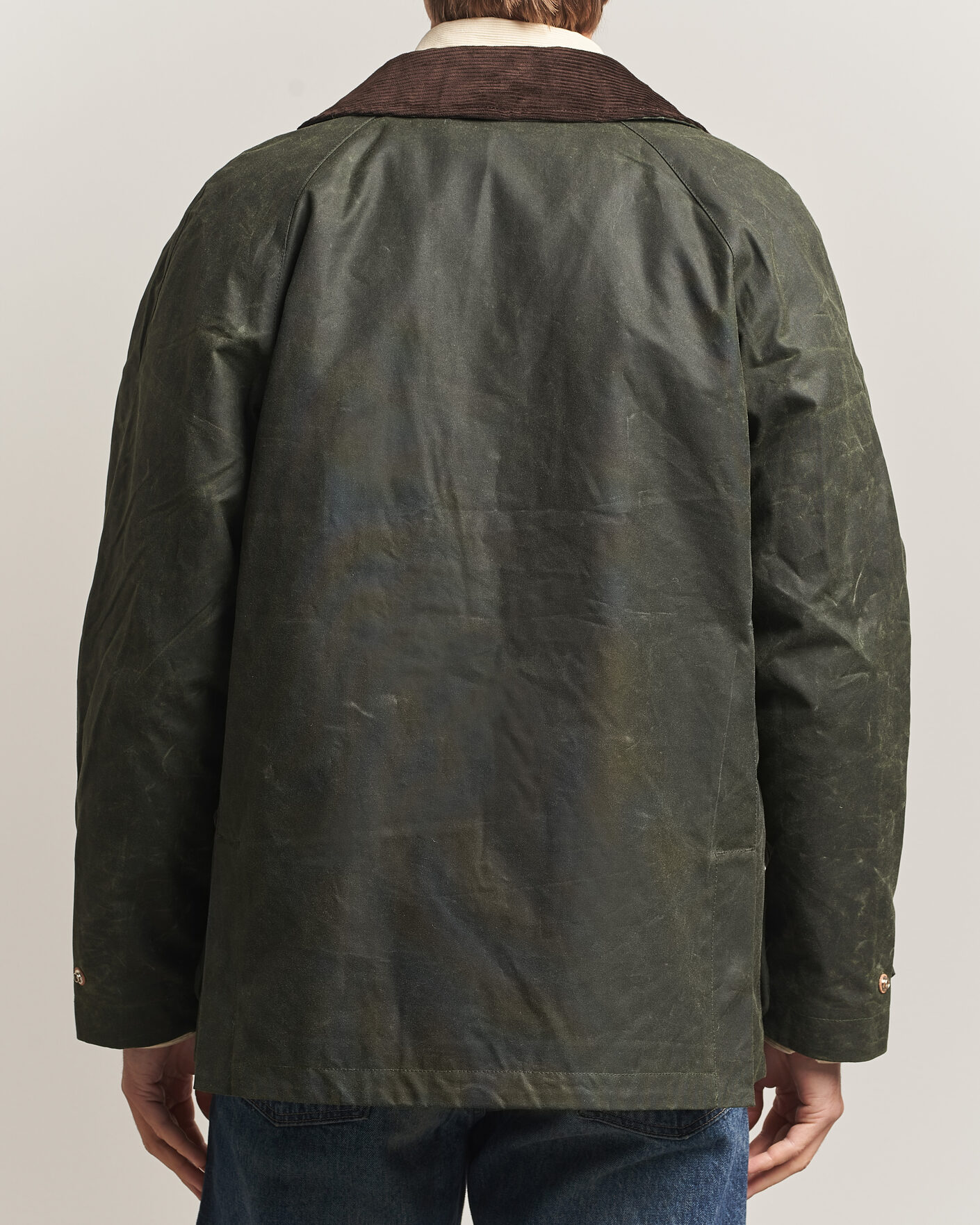 Homme | Manteaux Et Vestes | Manifattura Ceccarelli | Rain Caban Wax Cloth Dark Green