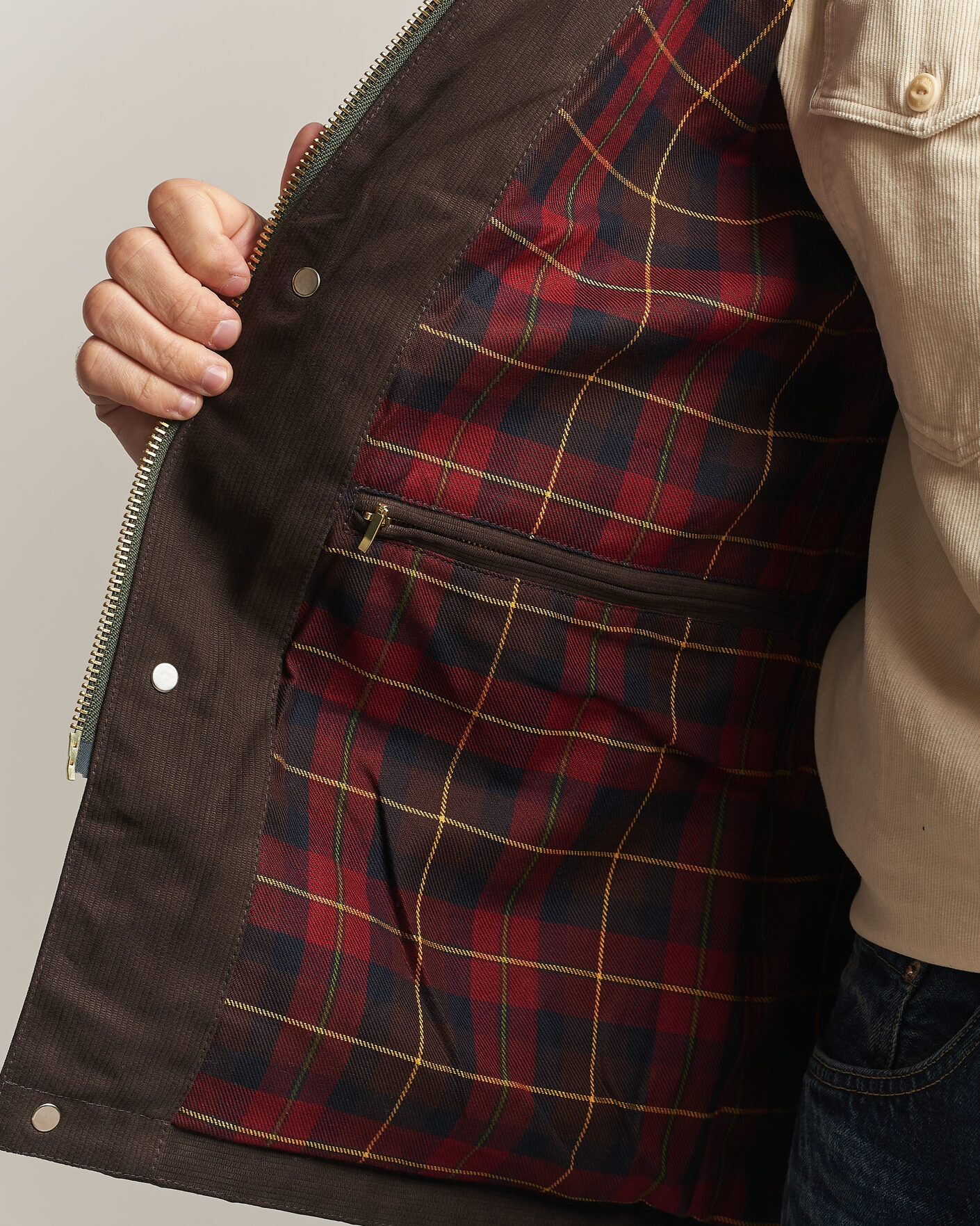 Homme | Manteaux Et Vestes | Manifattura Ceccarelli | Rain Caban Wax Cloth Dark Green