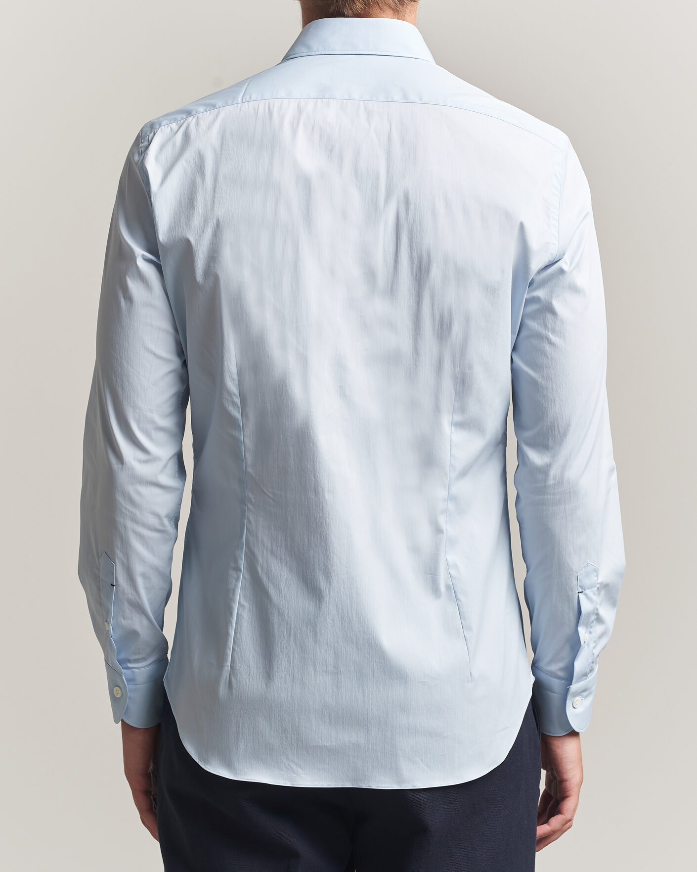 Homme | Chemises | Mazzarelli | Soft Cotton Popeline Shirt Light Blue