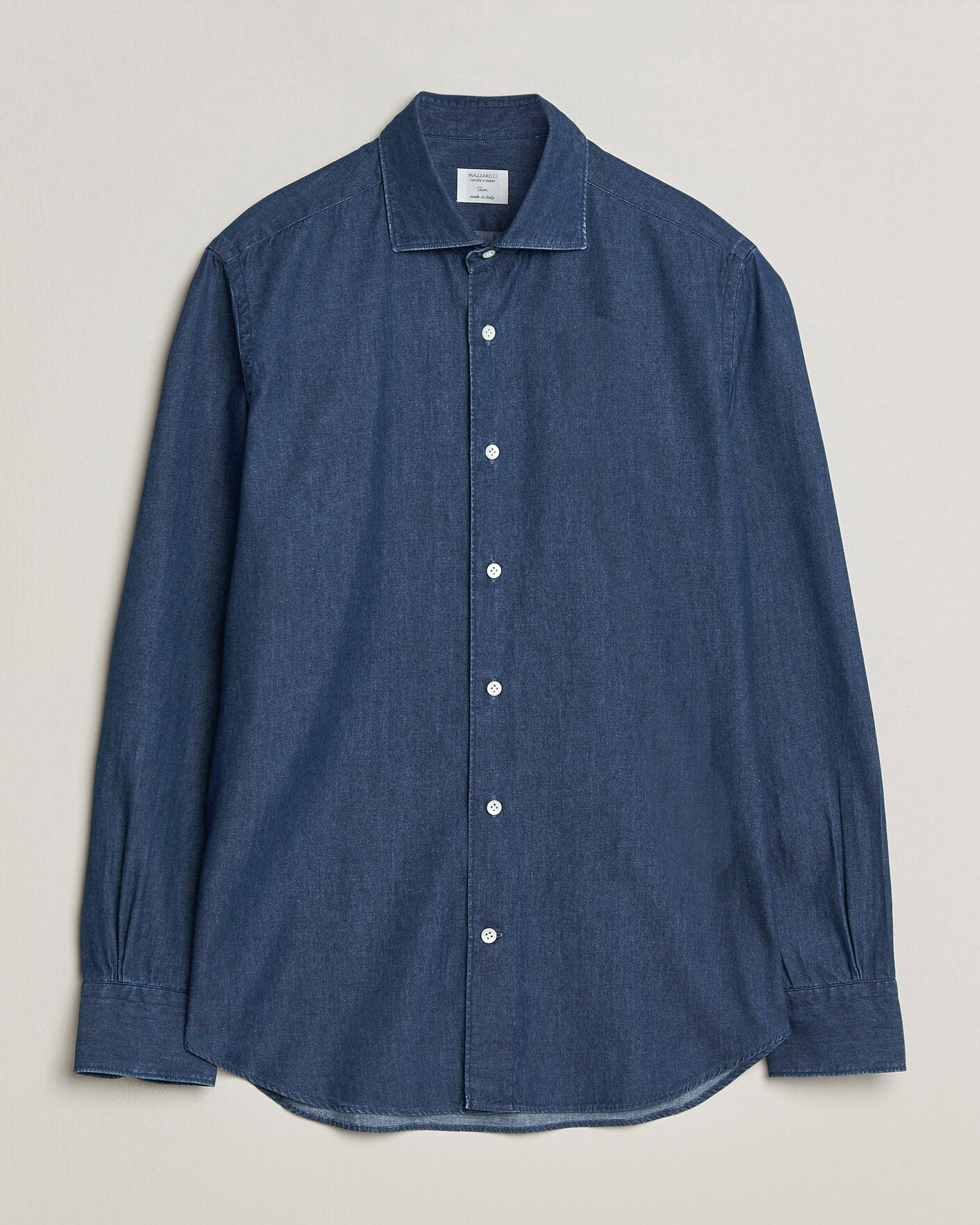Homme | Chemises | Mazzarelli | Soft Denim Shirt Blue Wash