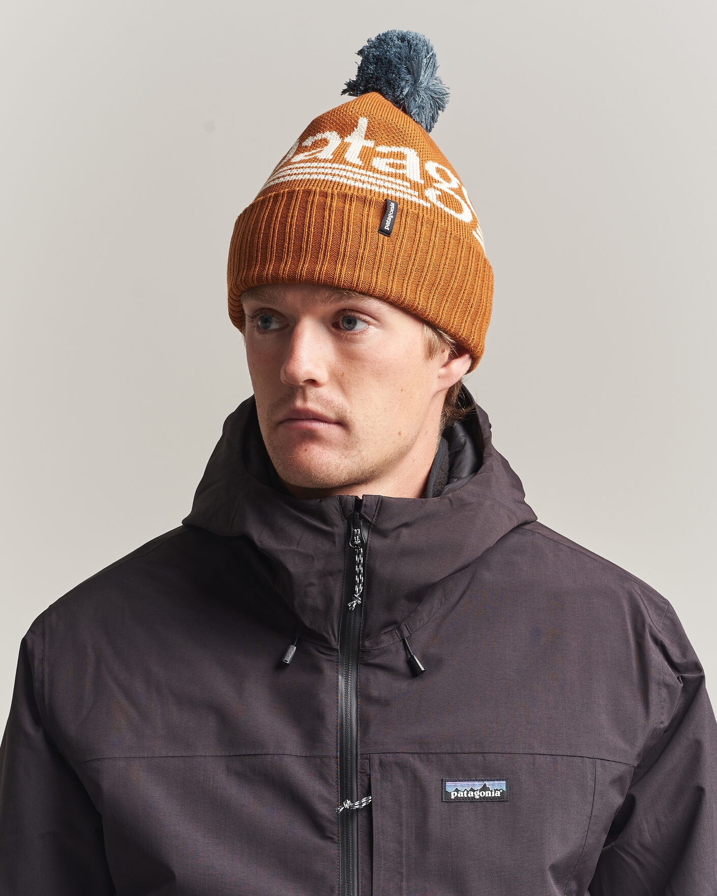 Homme | Bonnets | Patagonia | Powder Town Beanie Cinnamon Brown