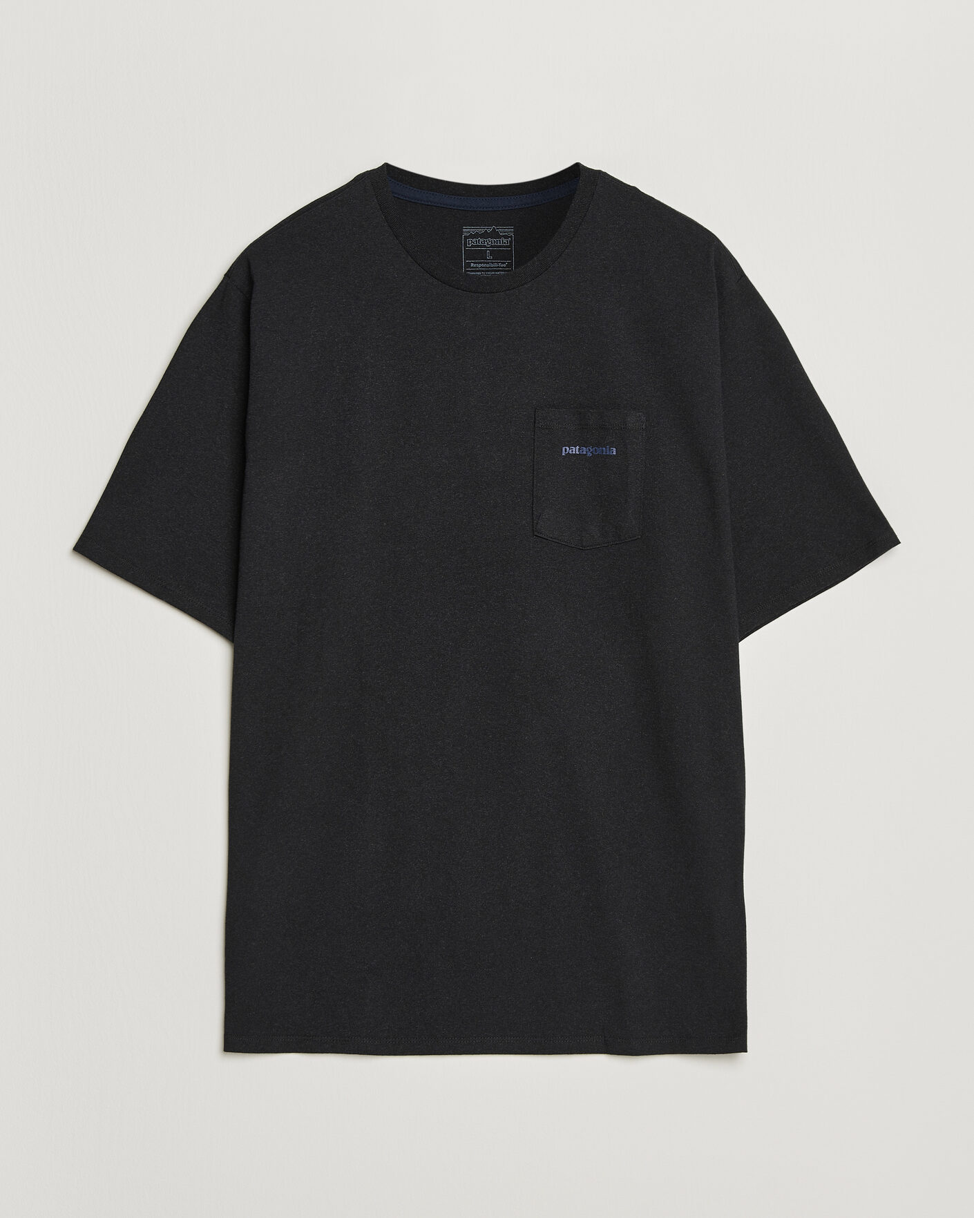 Homme | T-shirts | Patagonia | Boardshort Logo Pocket Responsibili T-Shirt Ink Black