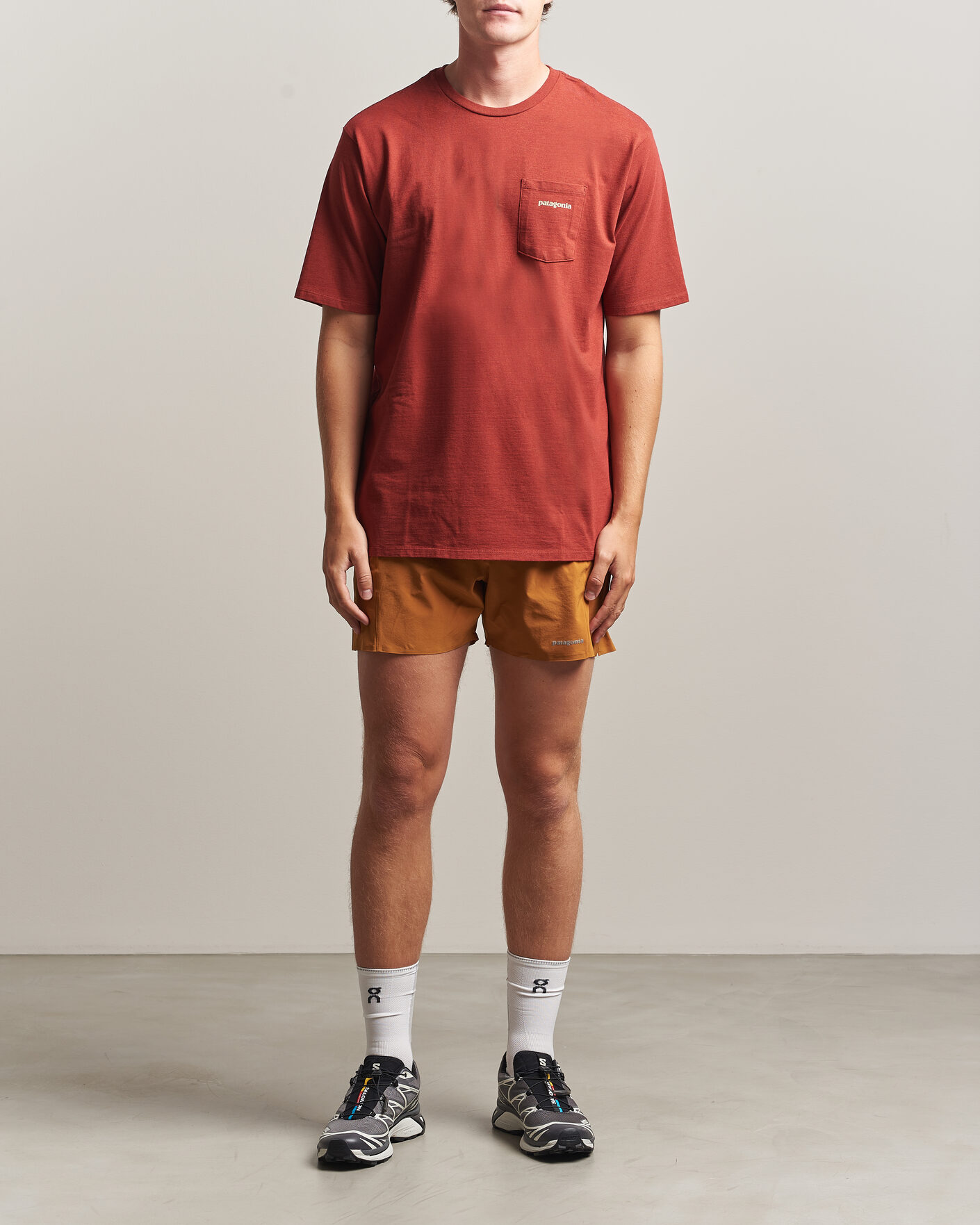 Homme | T-shirts | Patagonia | Boardshort Logo Pocket Responsibili T-Shirt Rusty Red
