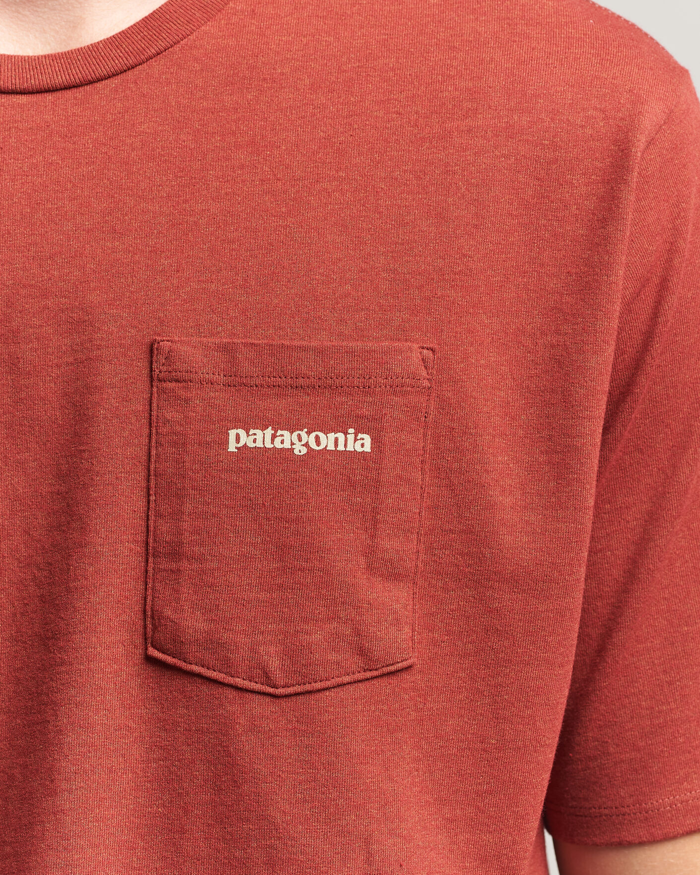 Homme | T-shirts | Patagonia | Boardshort Logo Pocket Responsibili T-Shirt Rusty Red