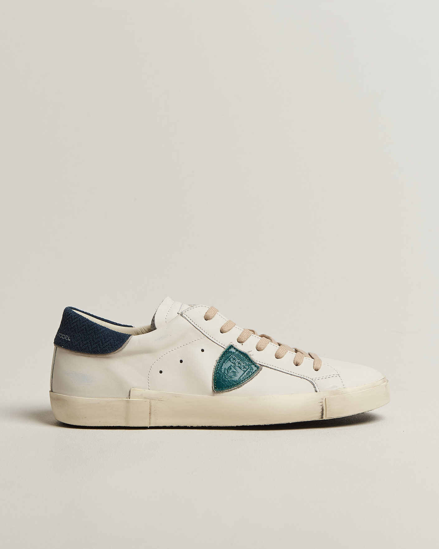 Homme | Baskets | Philippe Model | PRSX Low Top Suede Sneaker White/Blue