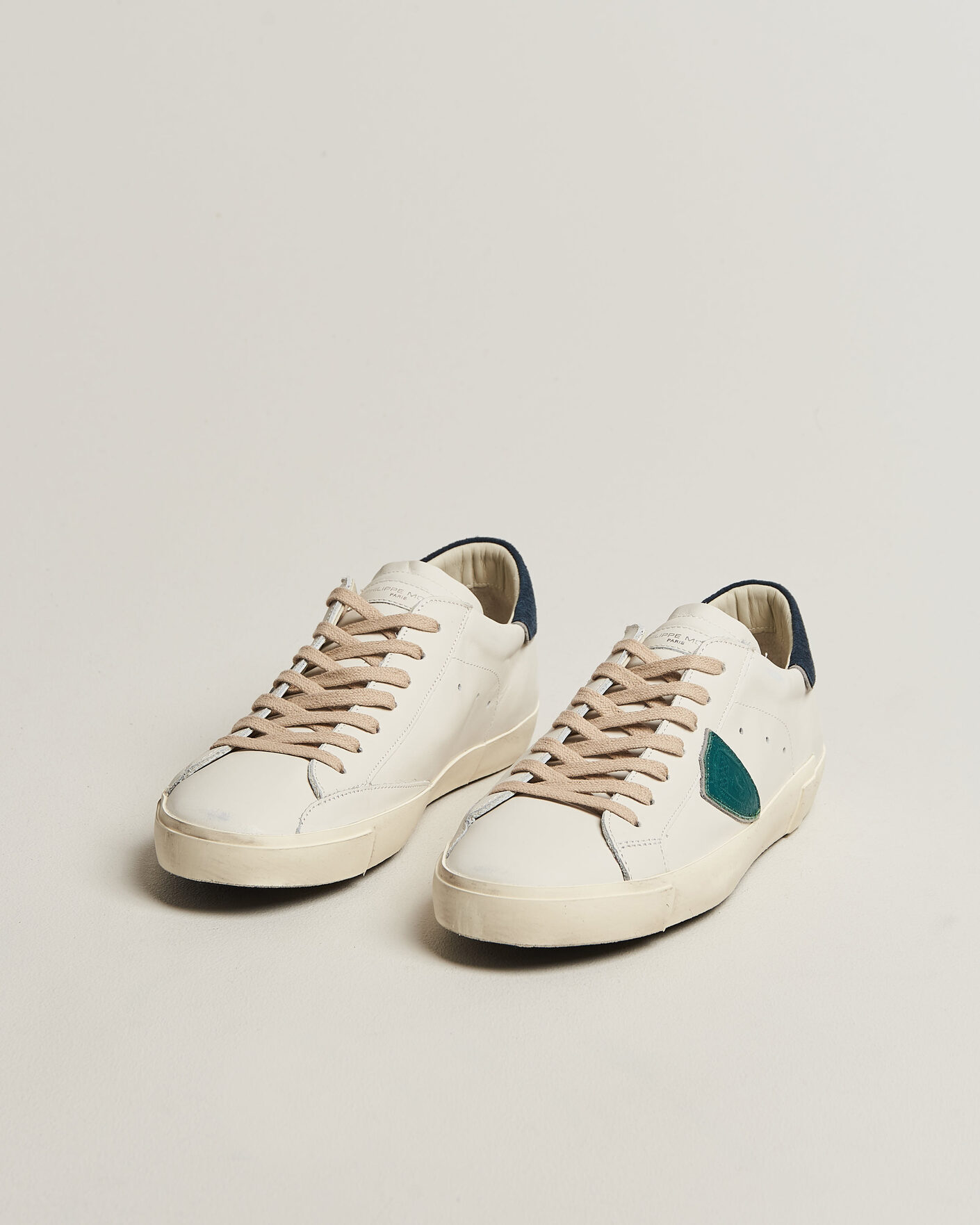 Homme | Baskets | Philippe Model | PRSX Low Top Suede Sneaker White/Blue