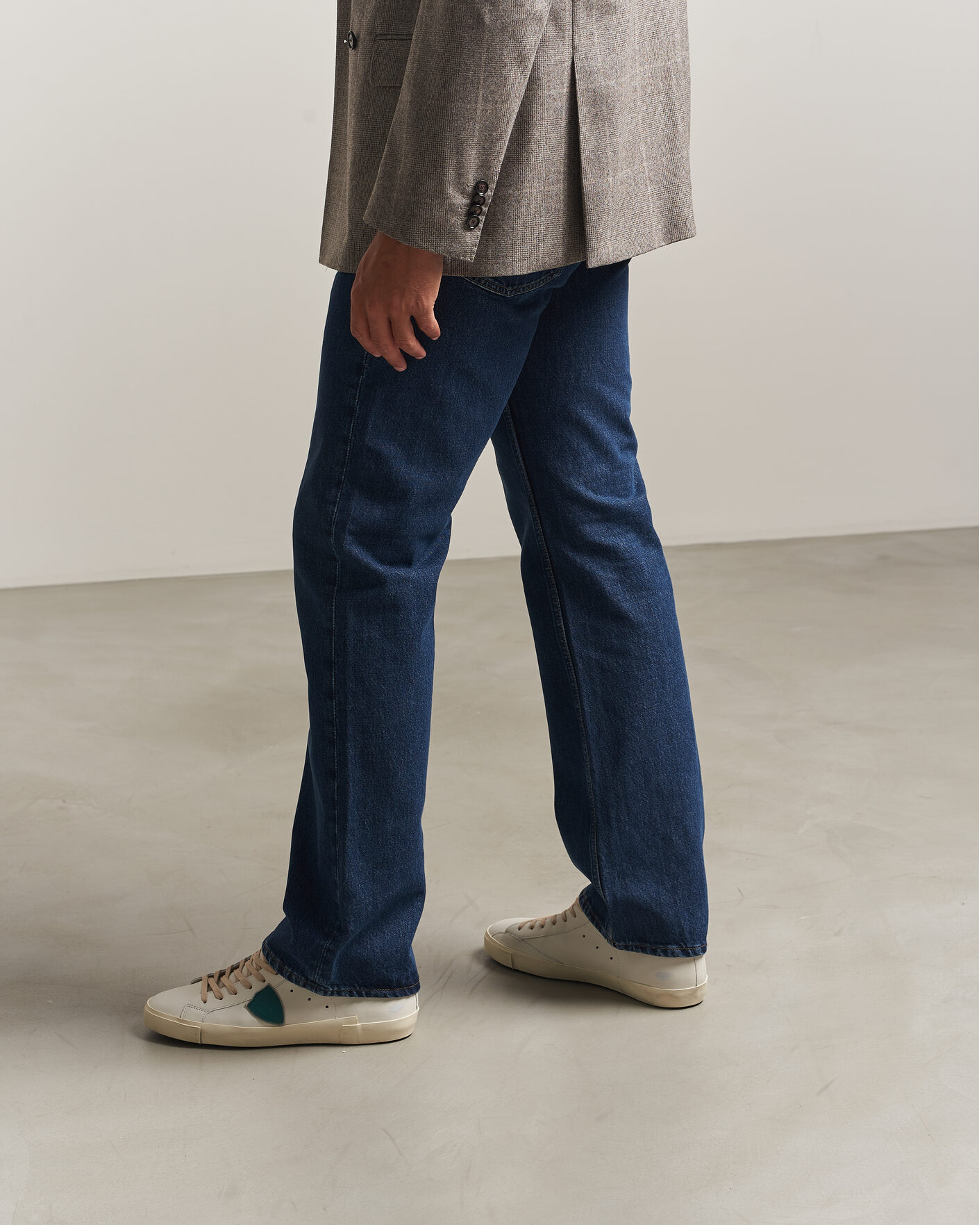 Homme | Baskets | Philippe Model | PRSX Low Top Suede Sneaker White/Blue