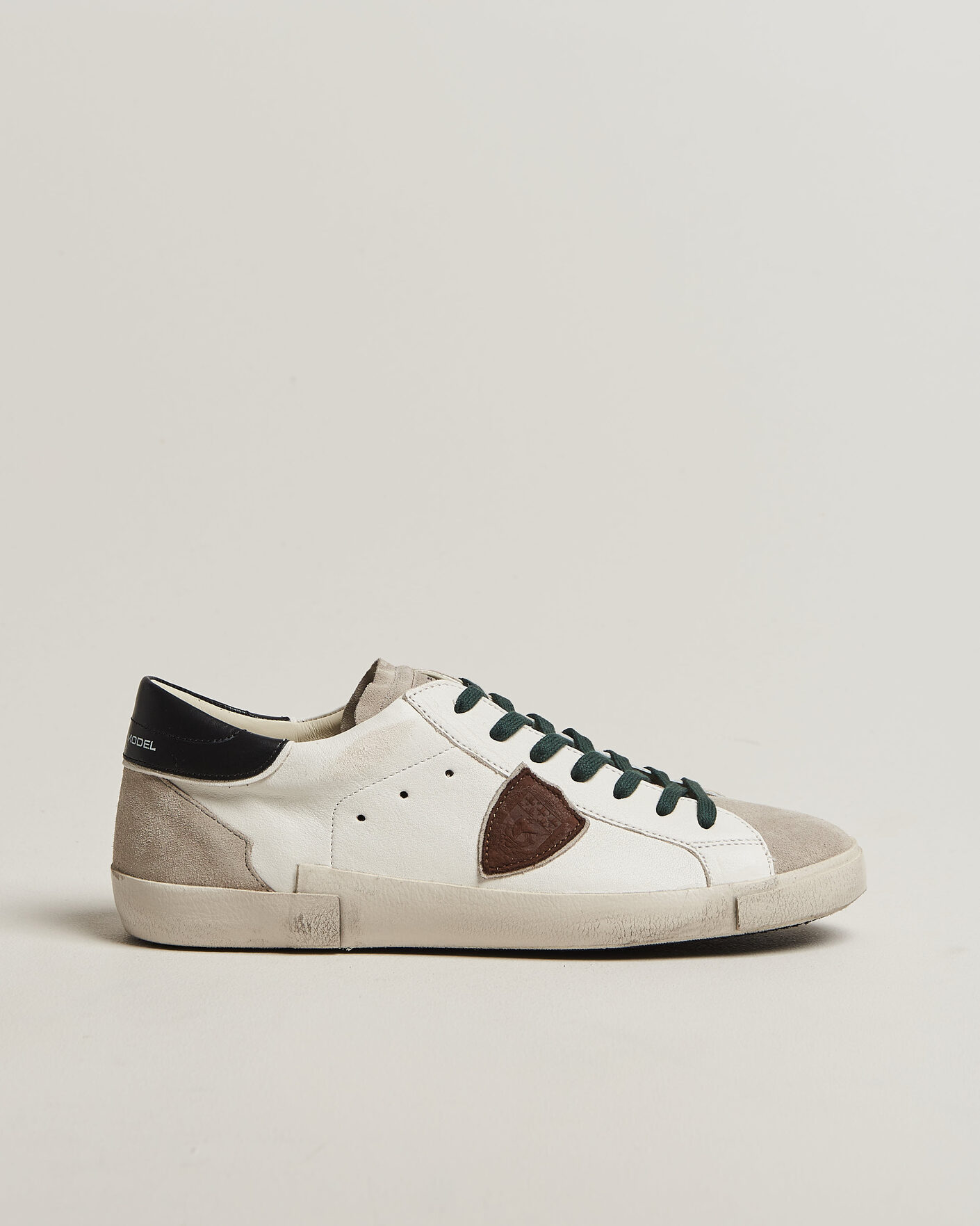 Homme | Baskets | Philippe Model | PRSX Low Top Suede Sneaker White/Black