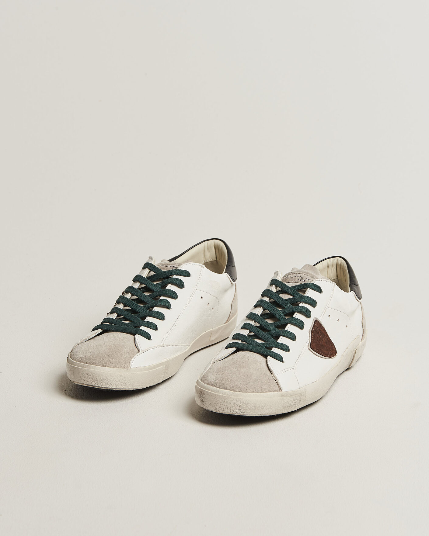 Homme | Baskets | Philippe Model | PRSX Low Top Suede Sneaker White/Black