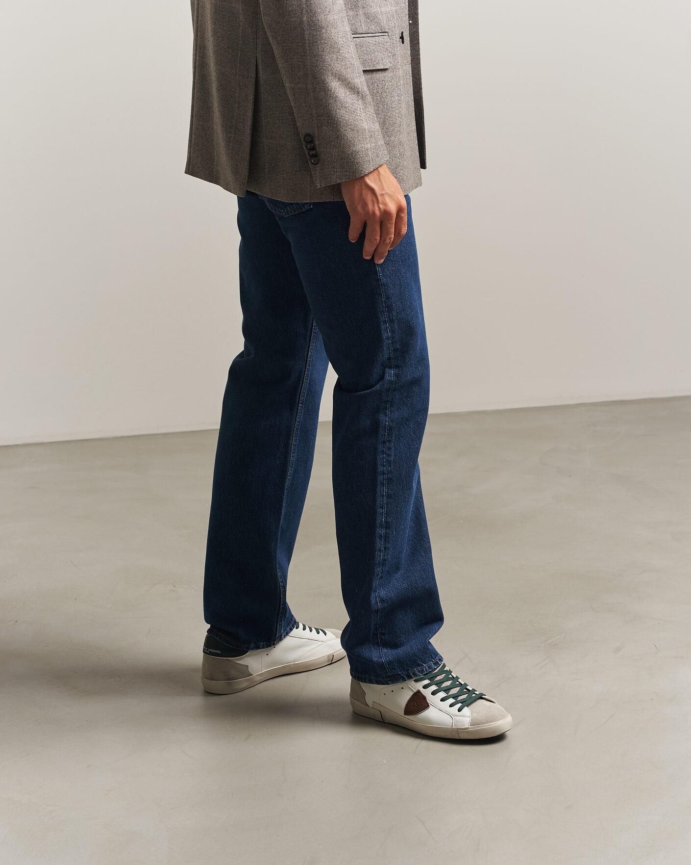 Homme | Baskets | Philippe Model | PRSX Low Top Suede Sneaker White/Black