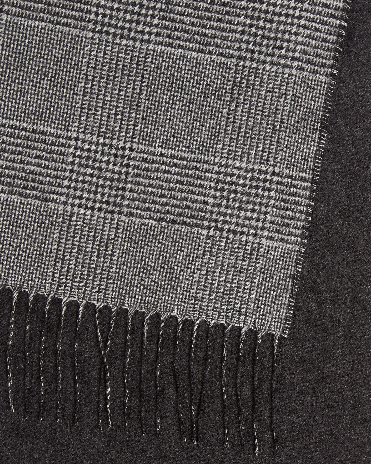 Homme | Écharpes | Piacenza Cashmere | Cashmere/Silk Glencheck Scarf Grey Melange