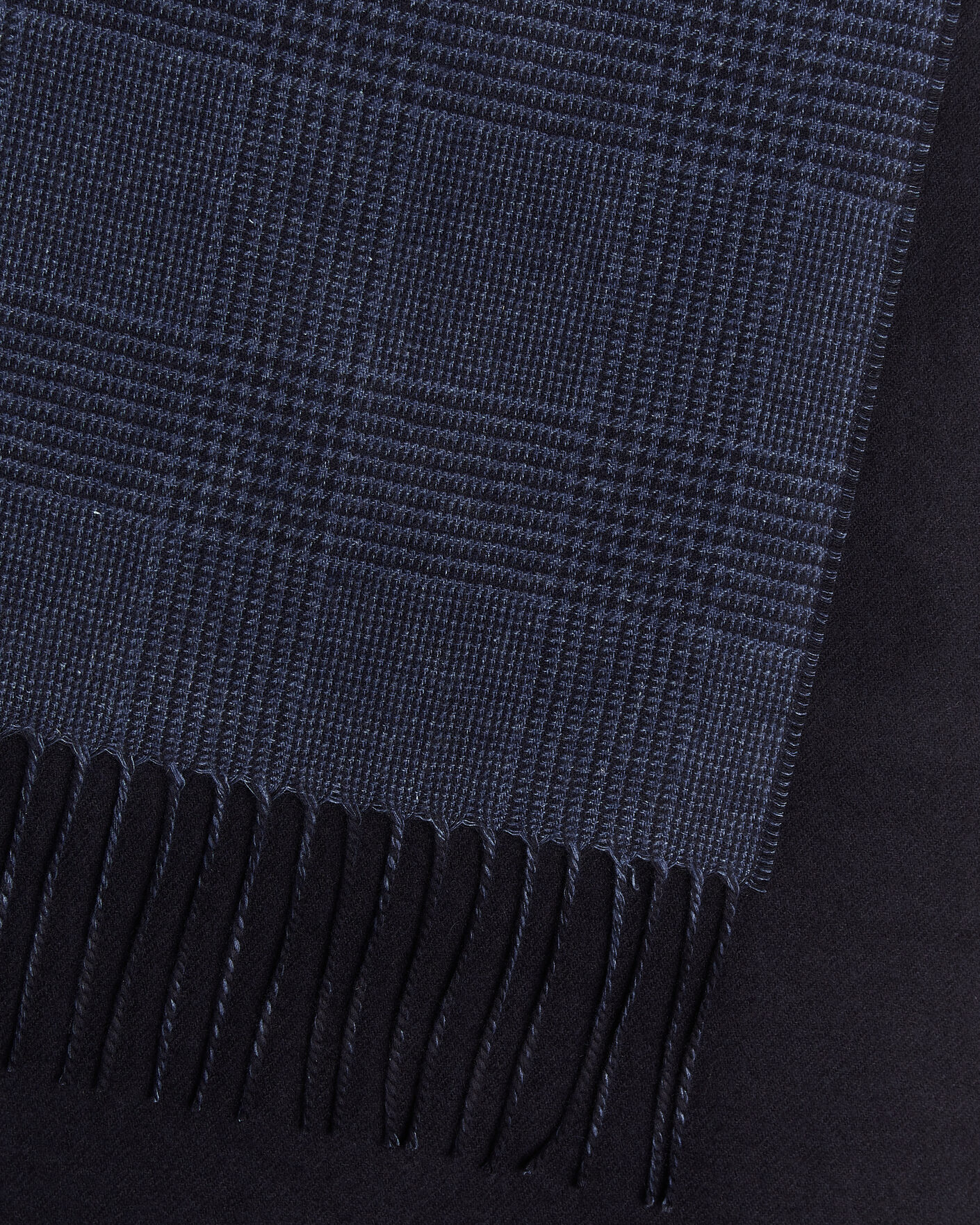Homme | Écharpes | Piacenza Cashmere | Cashmere/Silk Glencheck Scarf Navy
