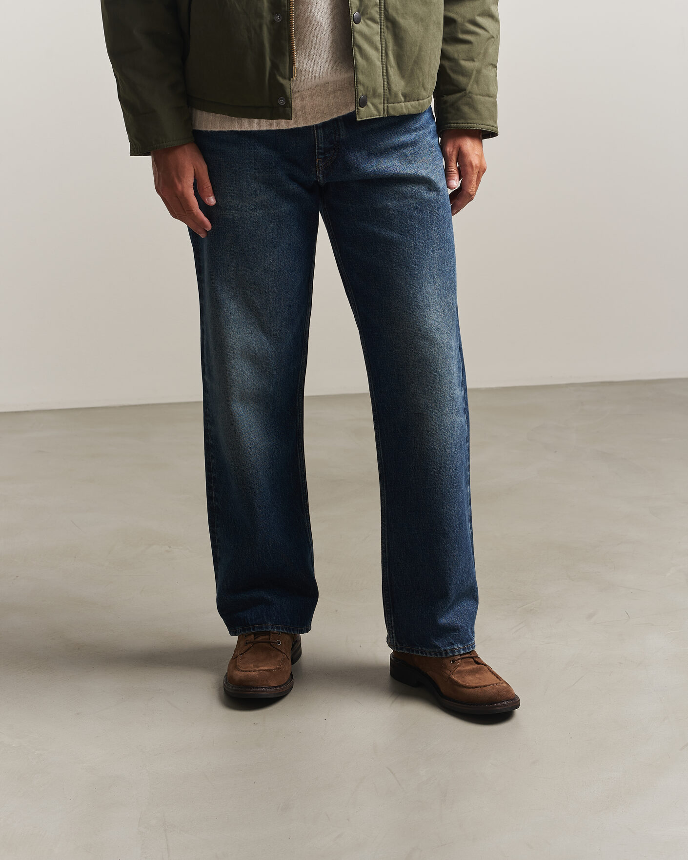 Homme | Bottes | Astorflex | Nuvoflex Dainite Lace Up Boot Dark Khaki Suede