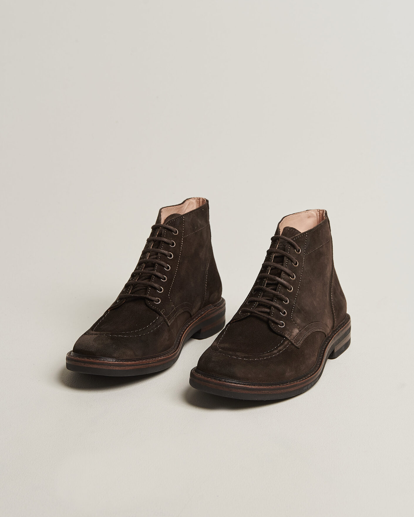 Homme | Bottes | Astorflex | Nuvoflex Dainite Lace Up Boot Dark Brown Suede