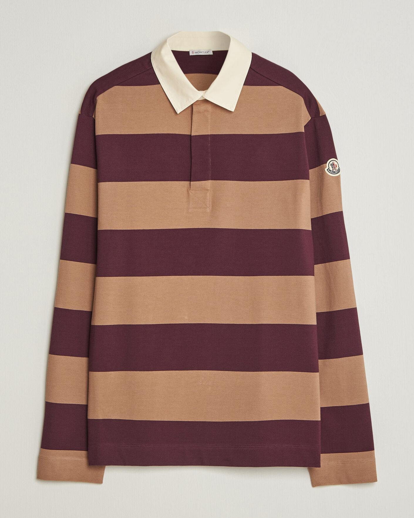 Homme | Pulls Et Tricots | Moncler | Striped Rugby Sweater Brown/Burgundy