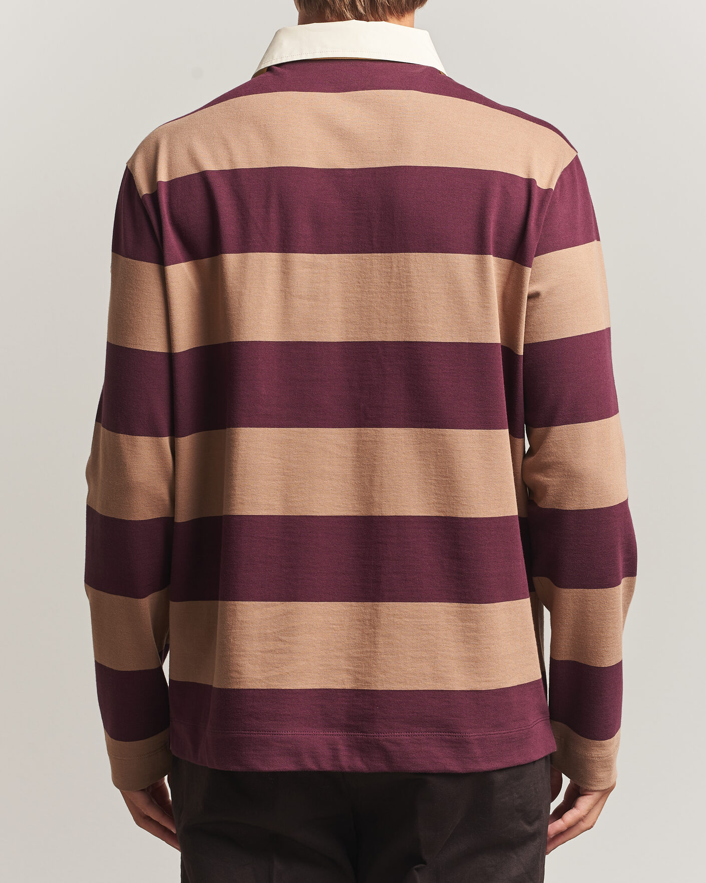 Homme | Pulls Et Tricots | Moncler | Striped Rugby Sweater Brown/Burgundy