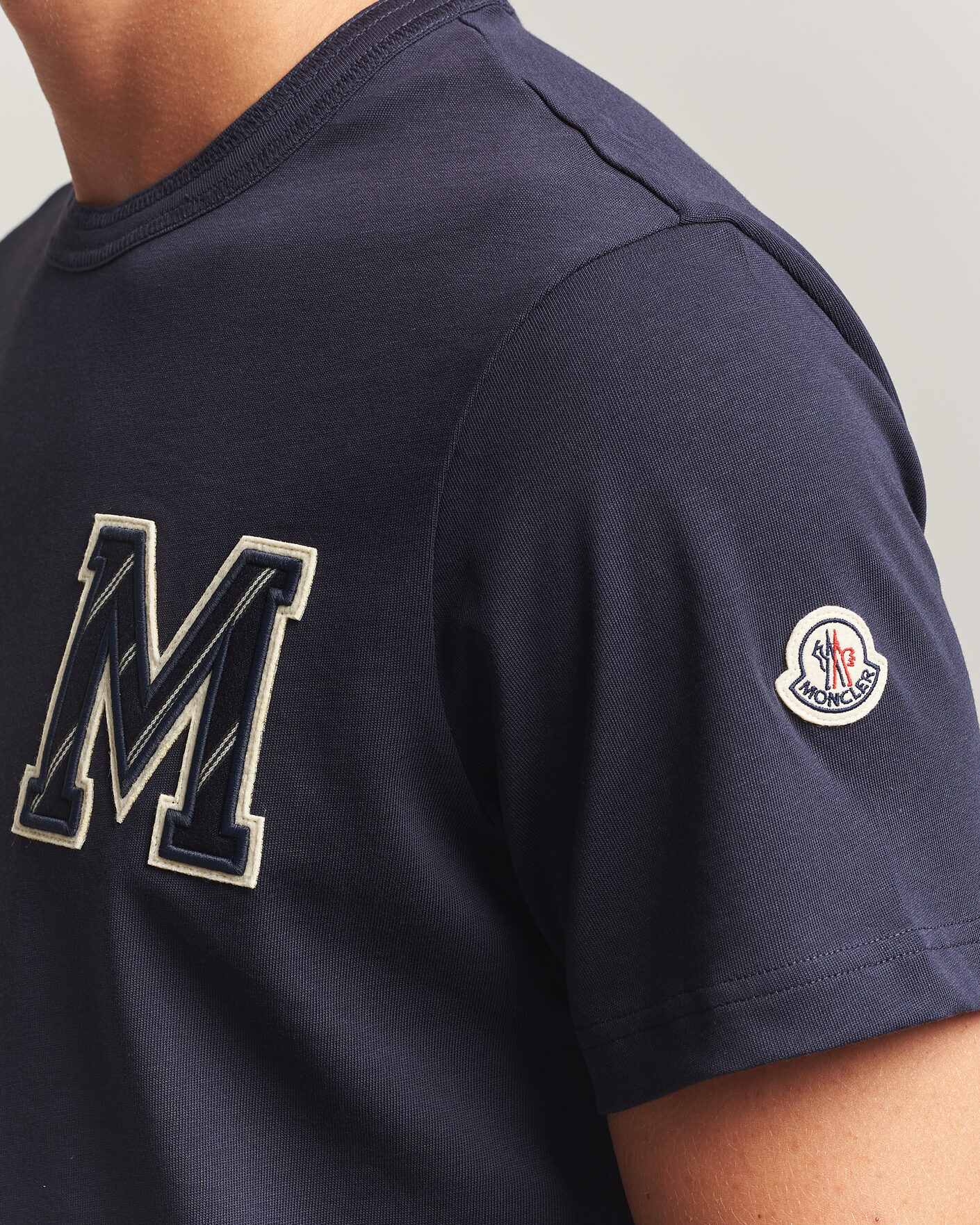 Homme | T-shirts | Moncler | Varsity Logo T-Shirt Navy