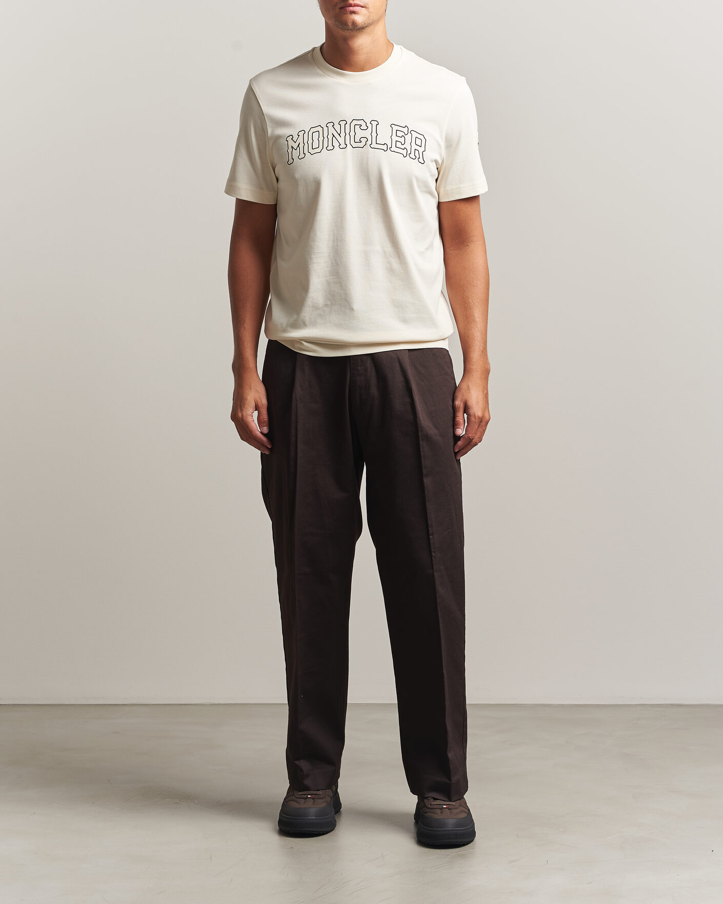 Homme | T-shirts | Moncler | College Logo T-Shirt Off White