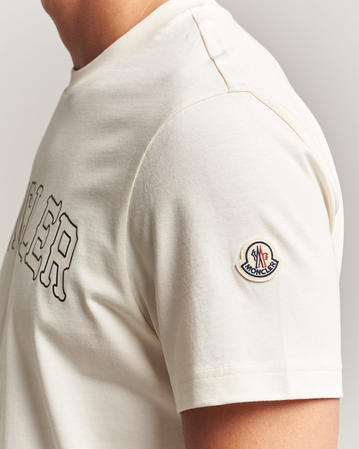 Homme | T-shirts | Moncler | College Logo T-Shirt Off White