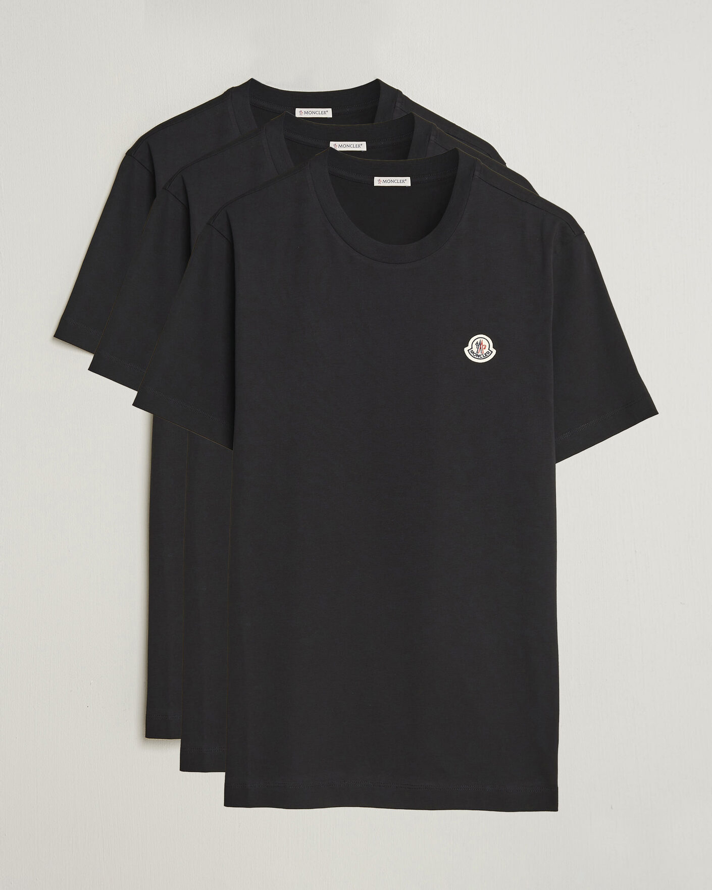 Homme | T-shirts | Moncler | 3-Pack Logo T-Shirts Black