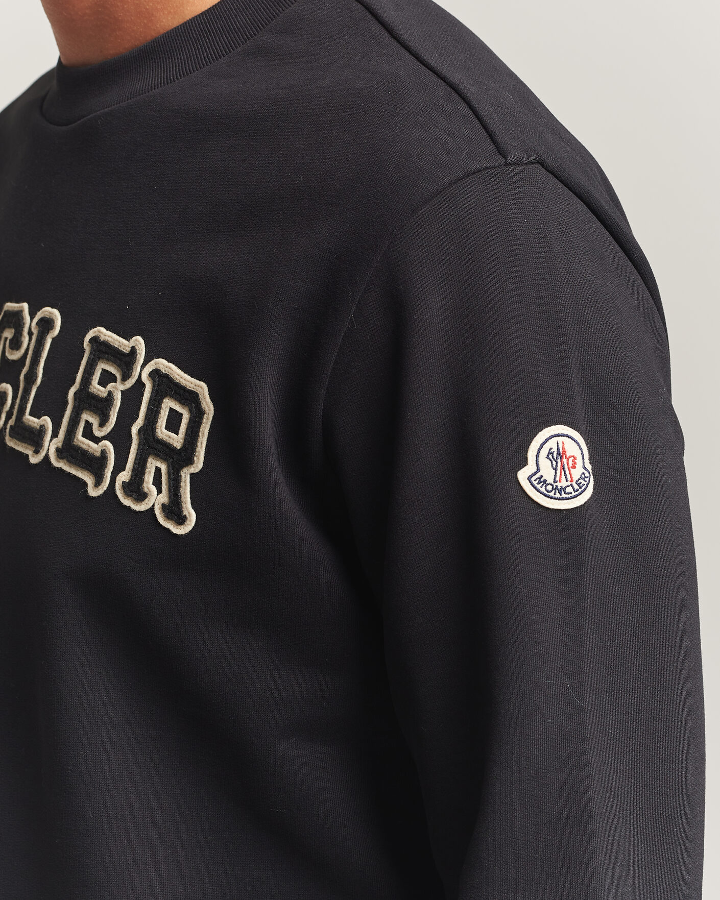 Homme | Pulls Et Tricots | Moncler | College Logo Sweatshirt Black