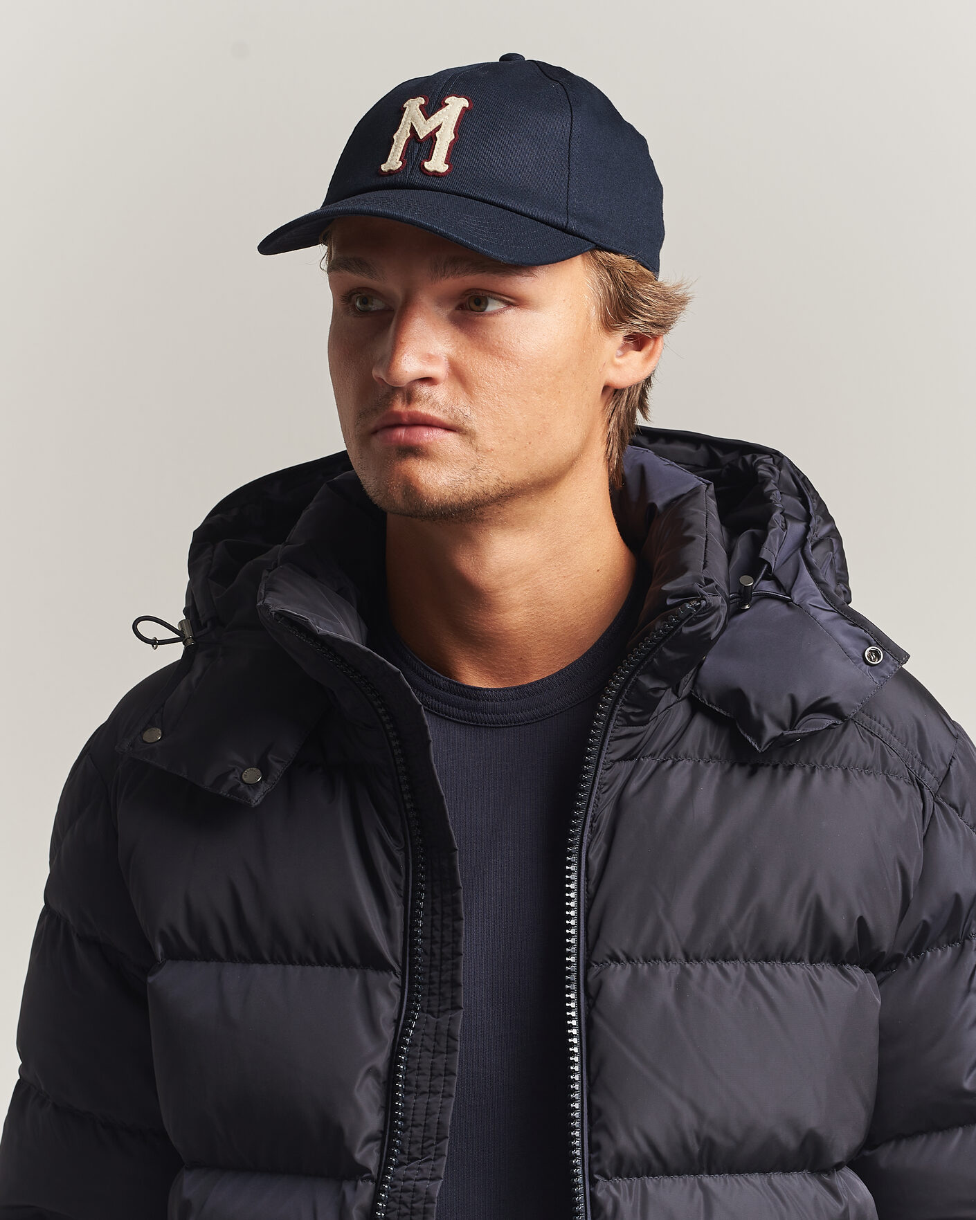 Homme | Bobs Et Casquettes | Moncler | College Logo Baseball Cap Navy