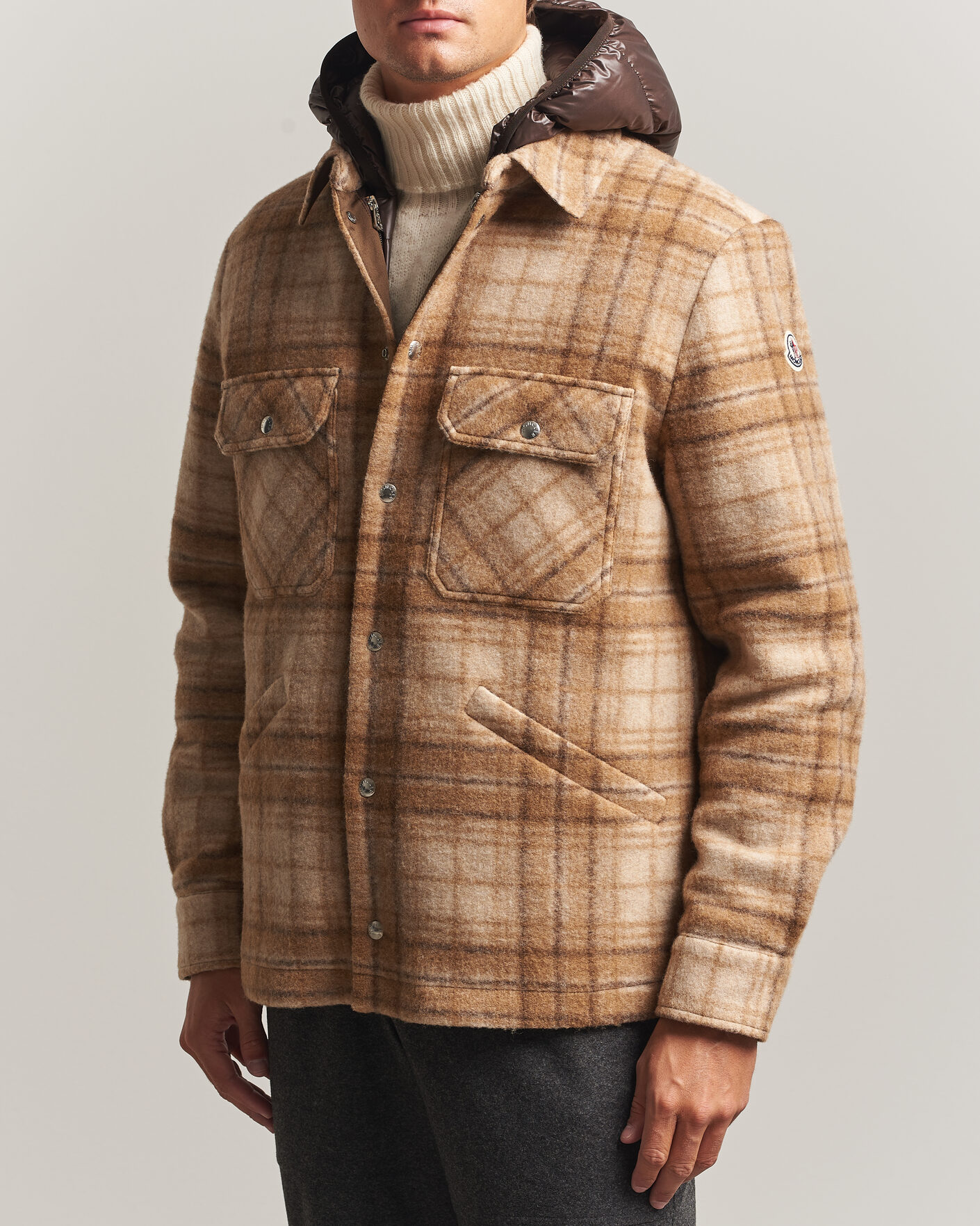 Homme | Manteaux Et Vestes | Moncler | Nyvalin Shirt Jacket Brown Check