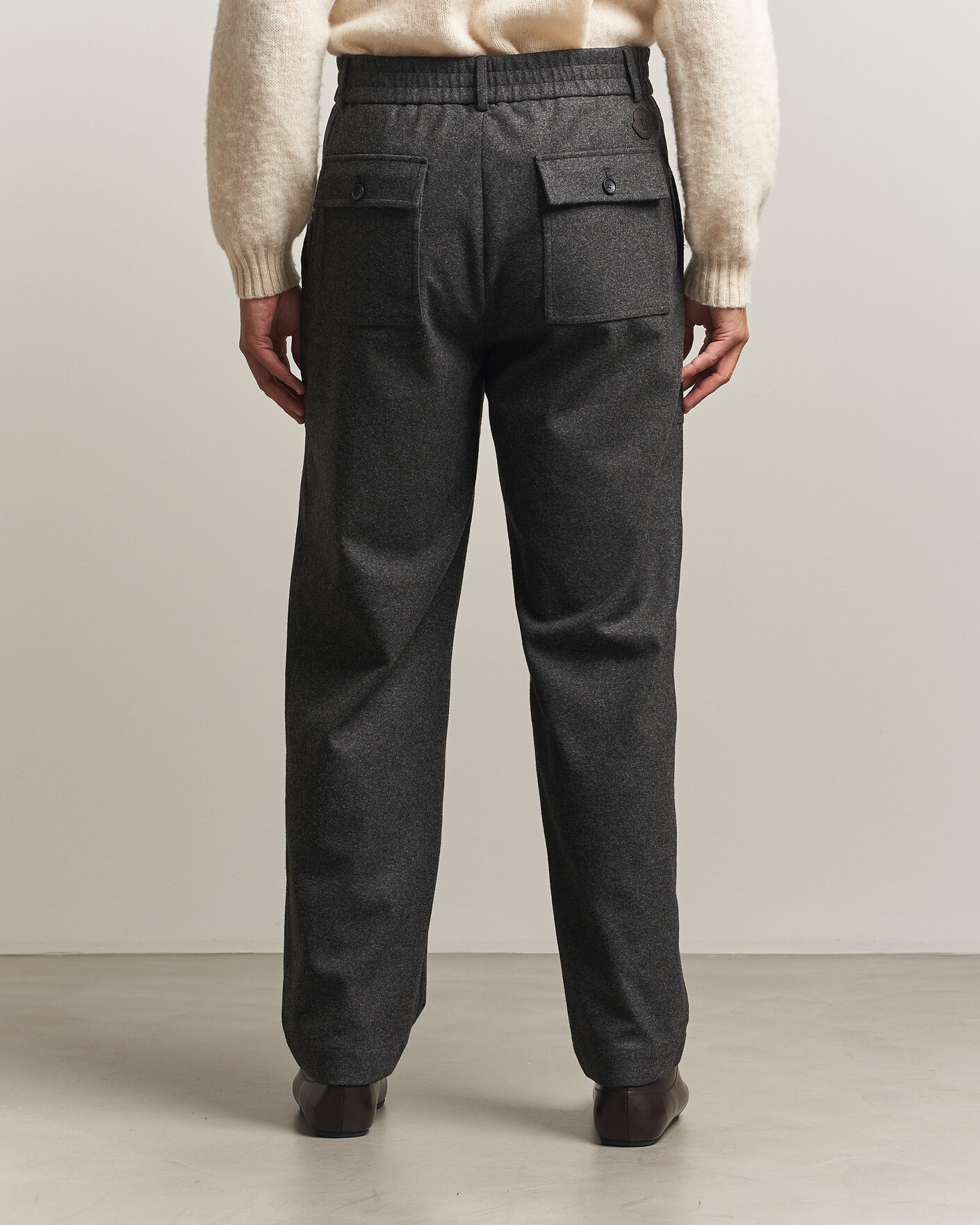 Homme | Pantalons | Moncler | Flannel Trousers Charcoal