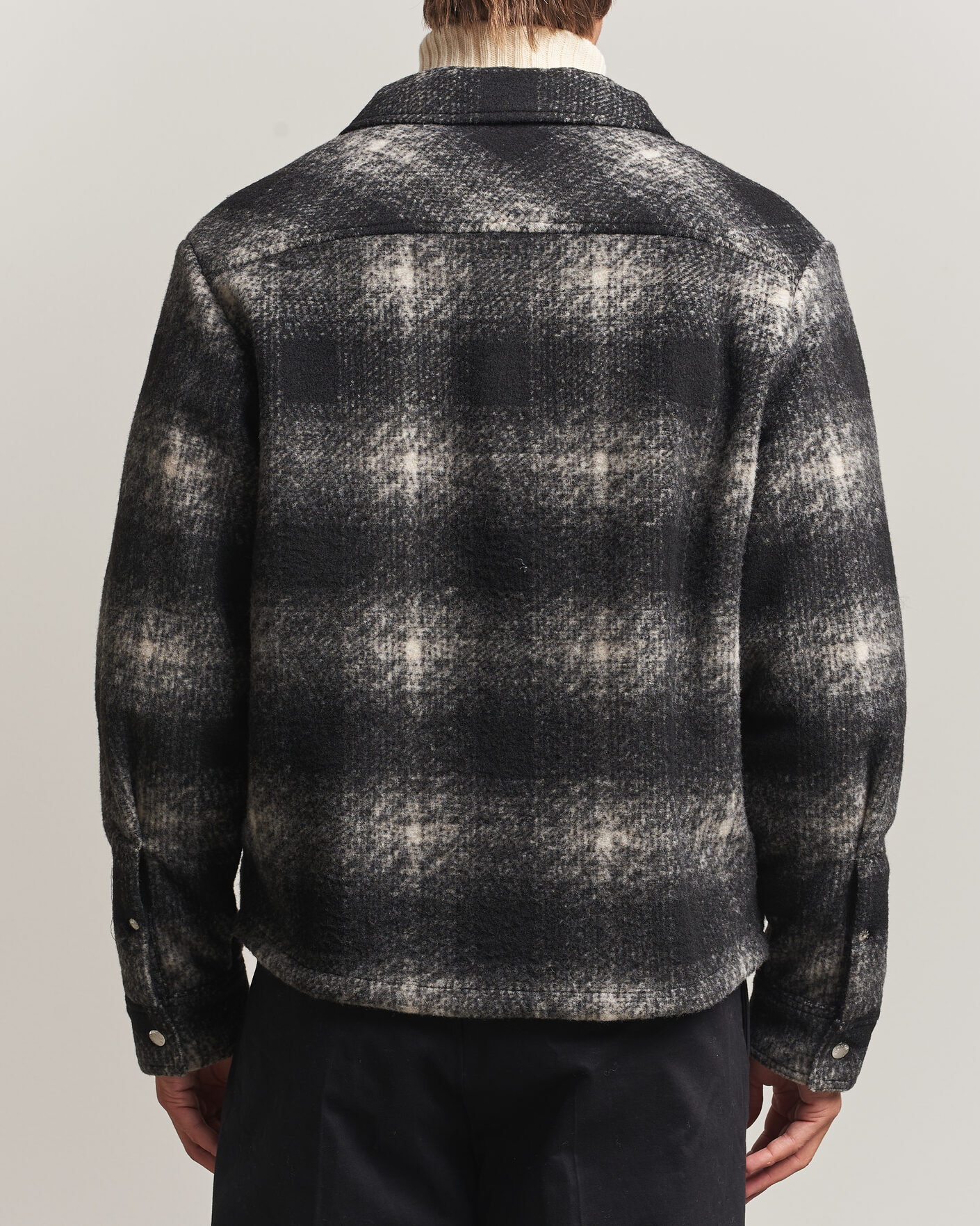 Homme | Chemises | Moncler | Flannel Overshirt Grey Check