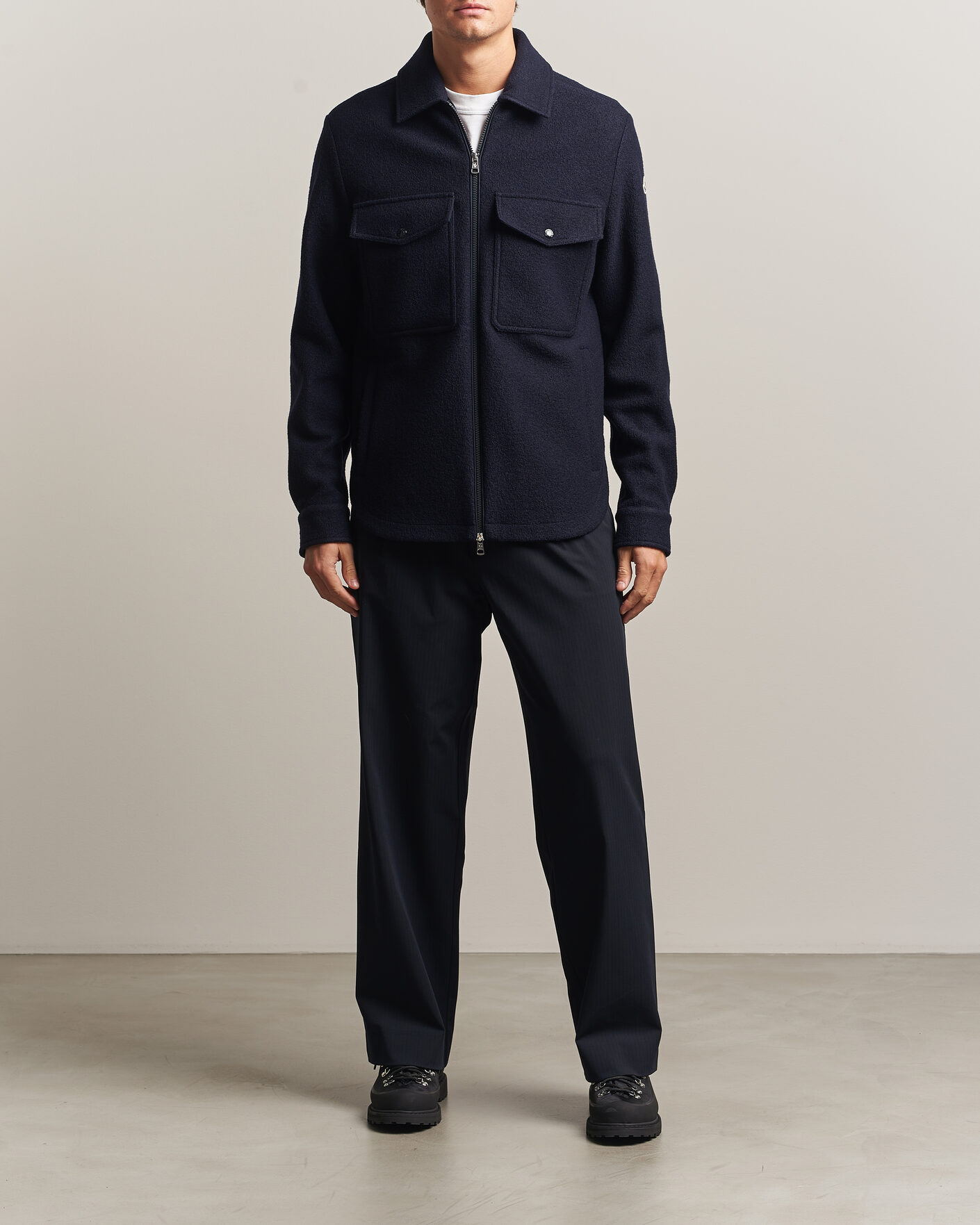Homme | Chemises | Moncler | Zip Overshirt Navy